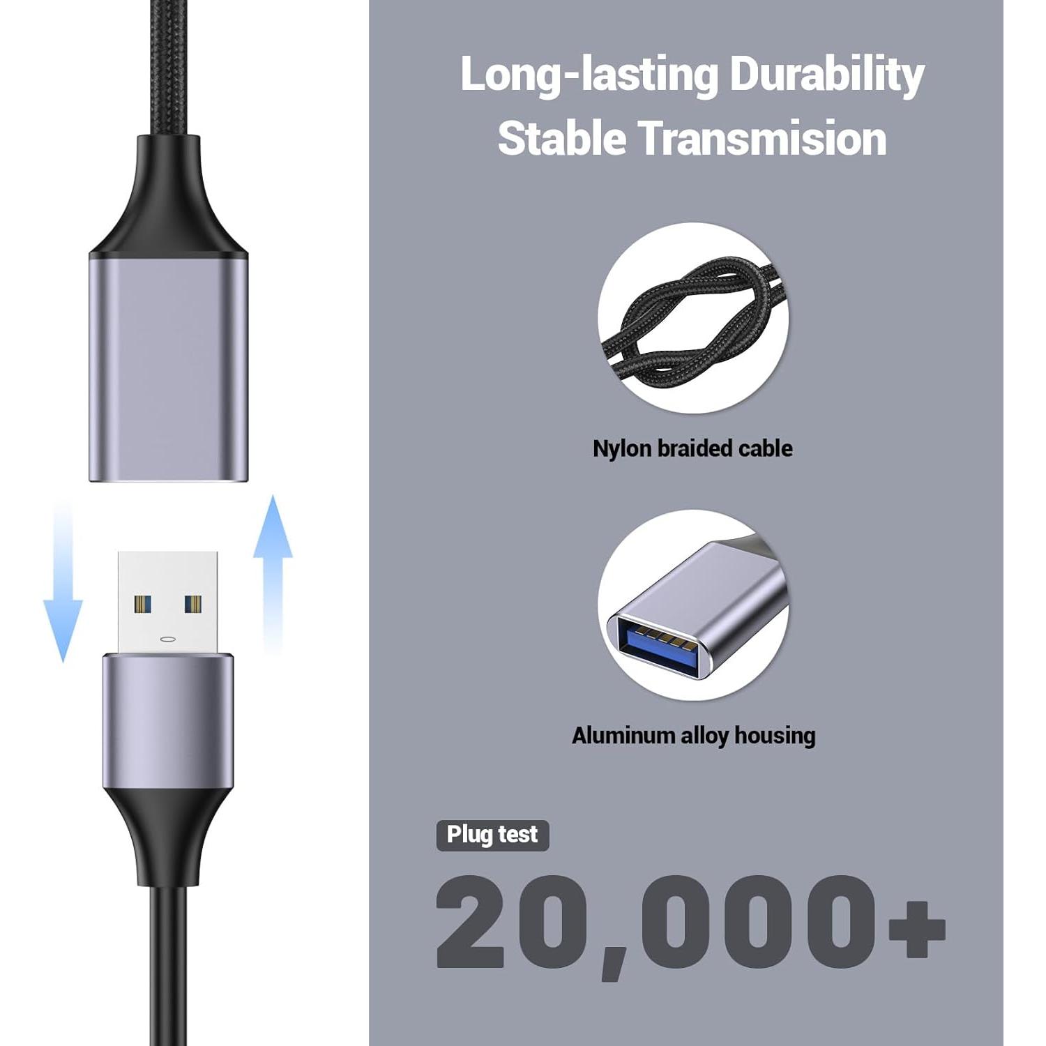 Adaptador USB-C macho a USB hembra Pastall 2 m 3A