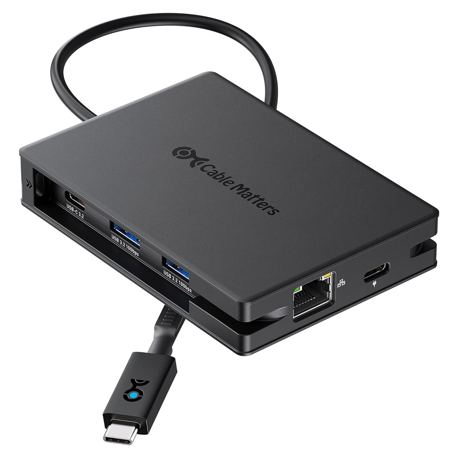 Adaptador Multiport USB C 8-en-1 Cable Matters HDMI 4K 140W