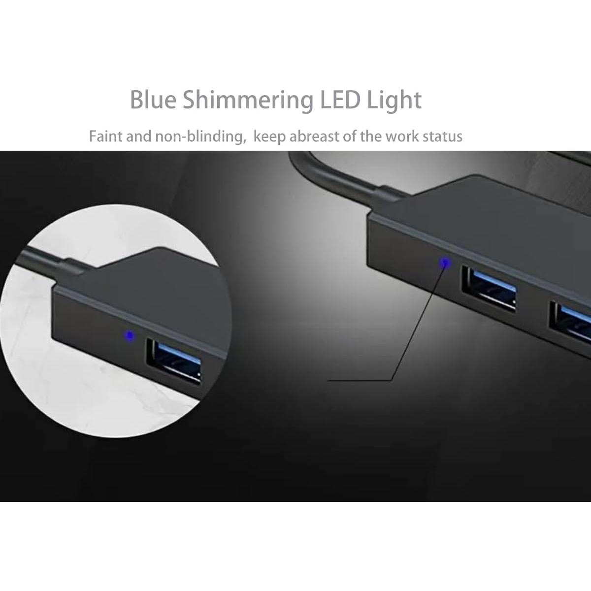 Hub USB 3.0 HOLEPLUS 4 Puertos Alta Velocidad 5Gbps