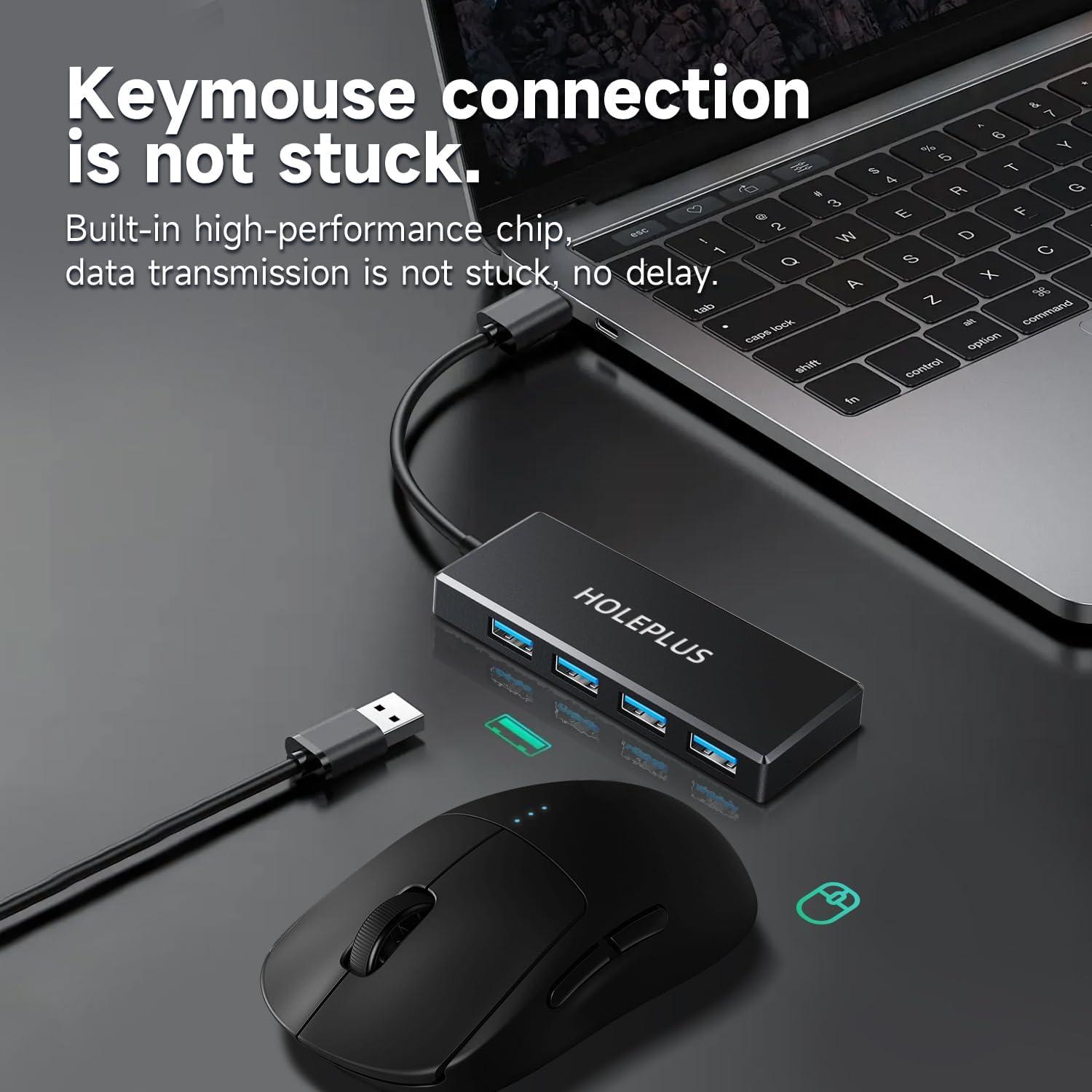 Hub USB 3.0 HOLEPLUS 4 Puertos Alta Velocidad 5Gbps