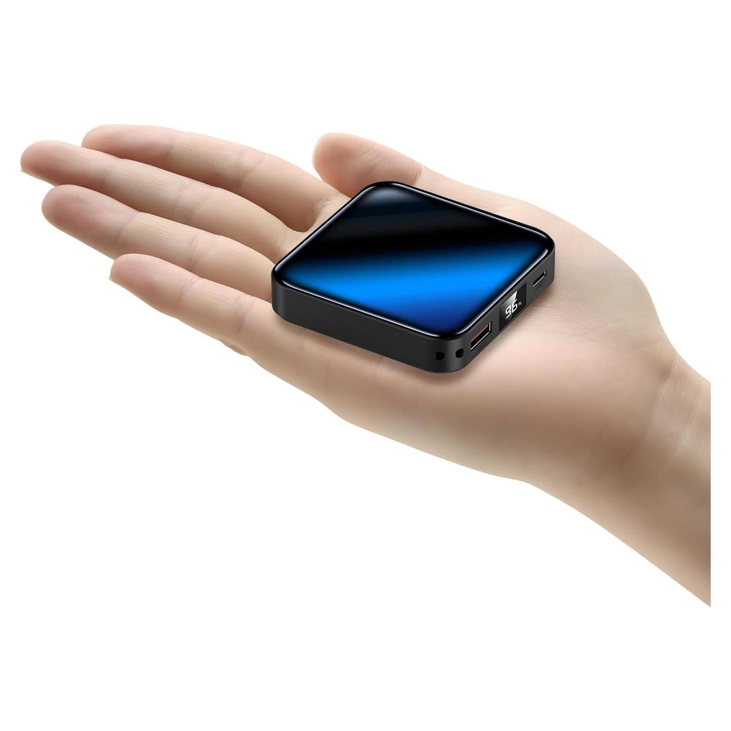 Banco de Energía 10000mAh Mini Cargador Rápido USB-C Negro