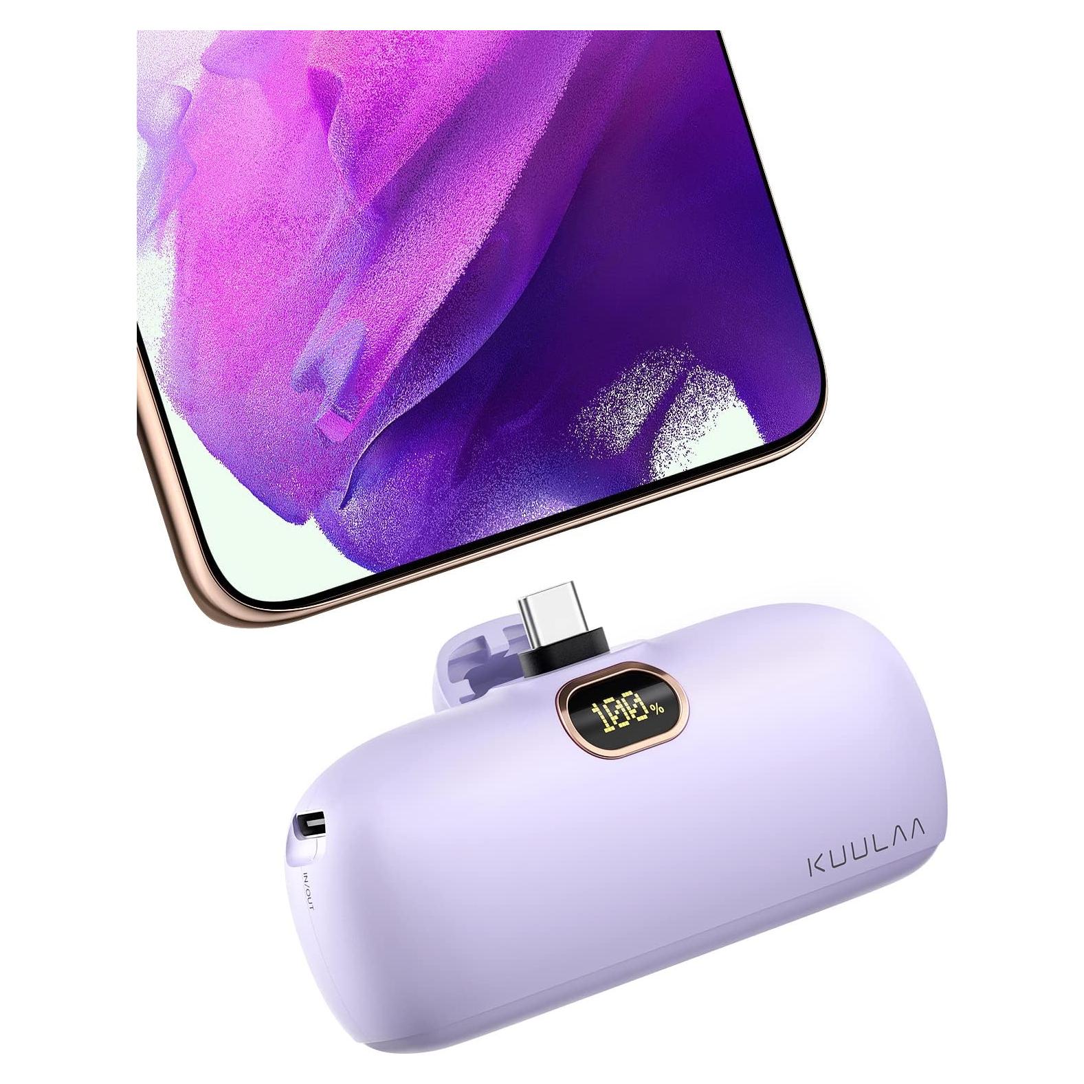 Cargador Portátil Kuulaa USB-C 5000mAh Carga Rápida 20W