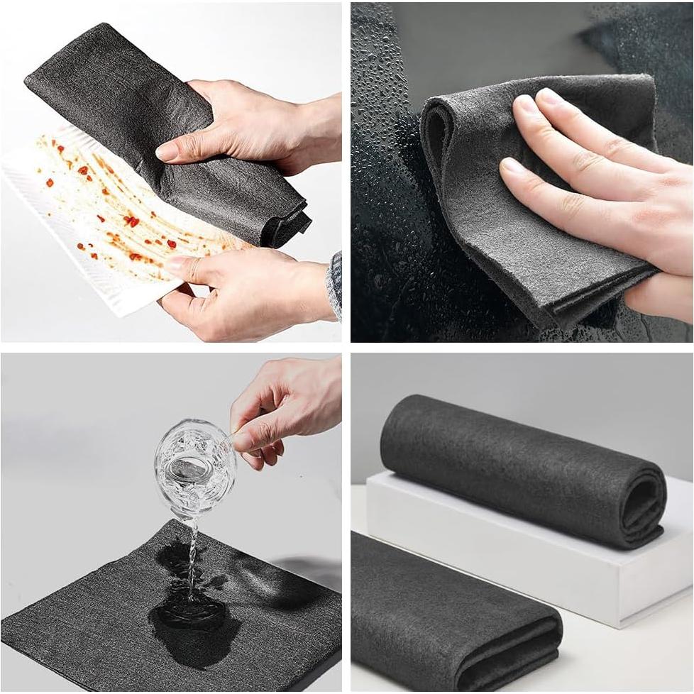 Thickened Magic Cleaning Cloth, 2026 New Reusable Microfiber Cleaning Rag, Streak Free Multipurpose Microfiber Cleaning Cloth for Kitchen, Window, Mirror, Glass, Cars (5 PCS, 8x12 in)