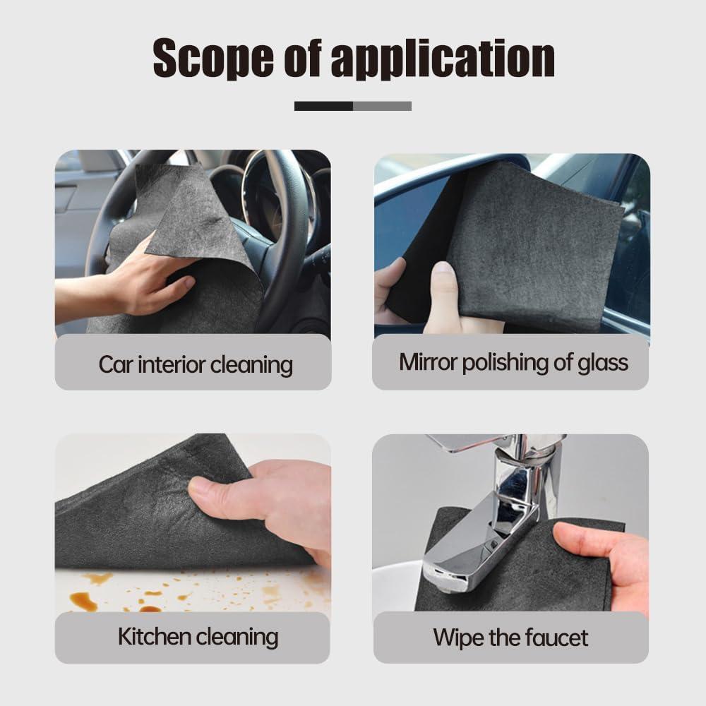 Thickened Magic Cleaning Cloth, 2026 New Reusable Microfiber Cleaning Rag, Streak Free Multipurpose Microfiber Cleaning Cloth for Kitchen, Window, Mirror, Glass, Cars (5 PCS, 8x12 in)