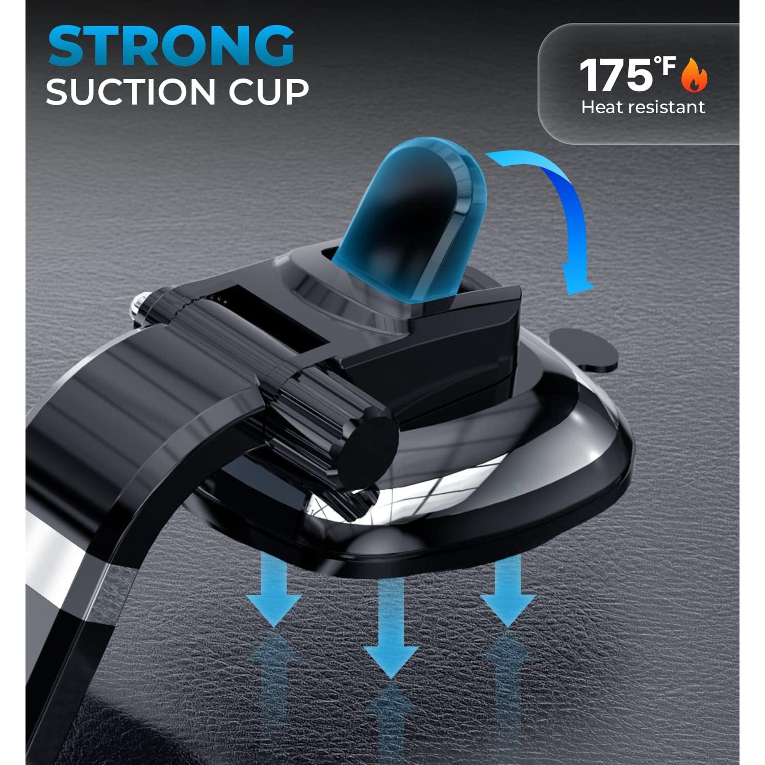 Soporte para teléfono en coche Bestrix SmartClamp - Negro, 360°