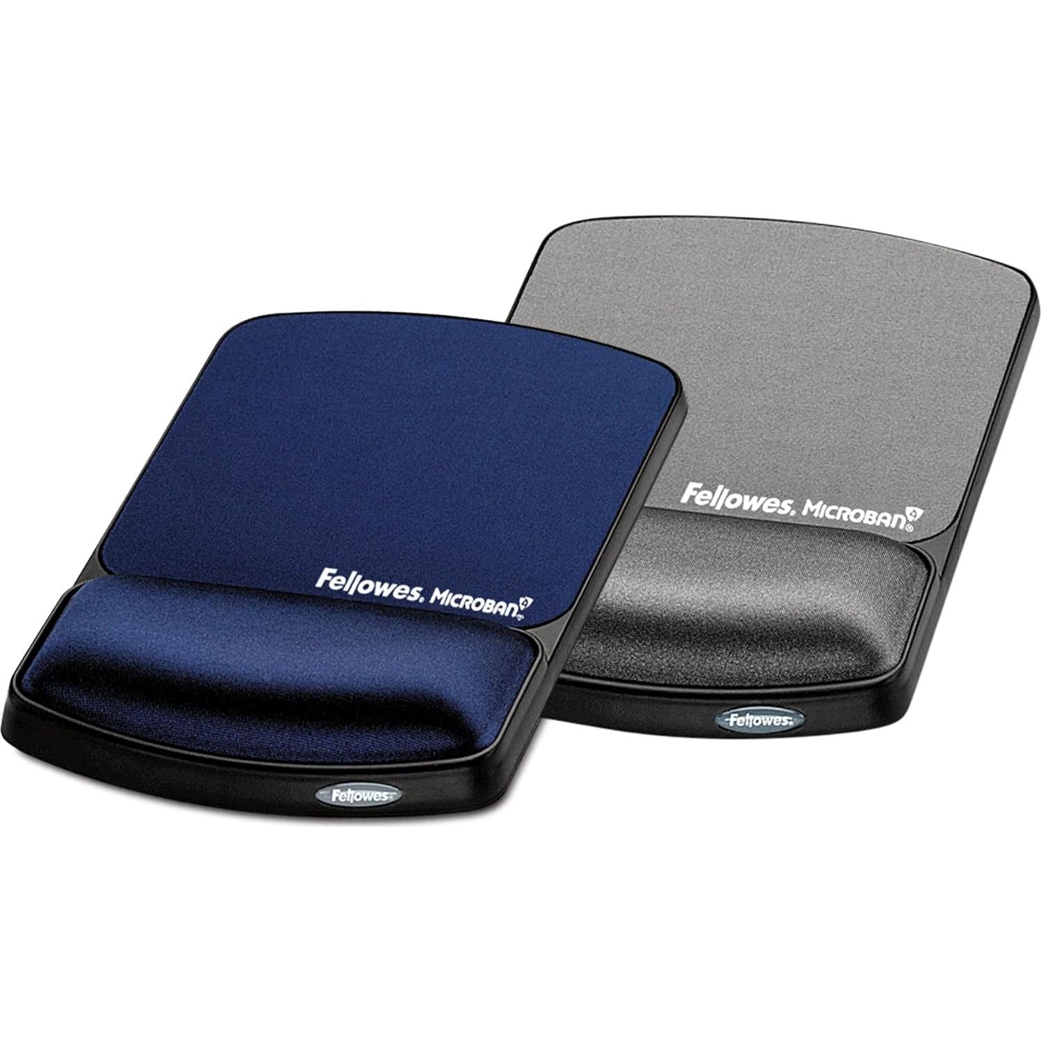 Soporte de Muñeca de Gel Fellowes MICROBAN - Grafito - Paquete de 4