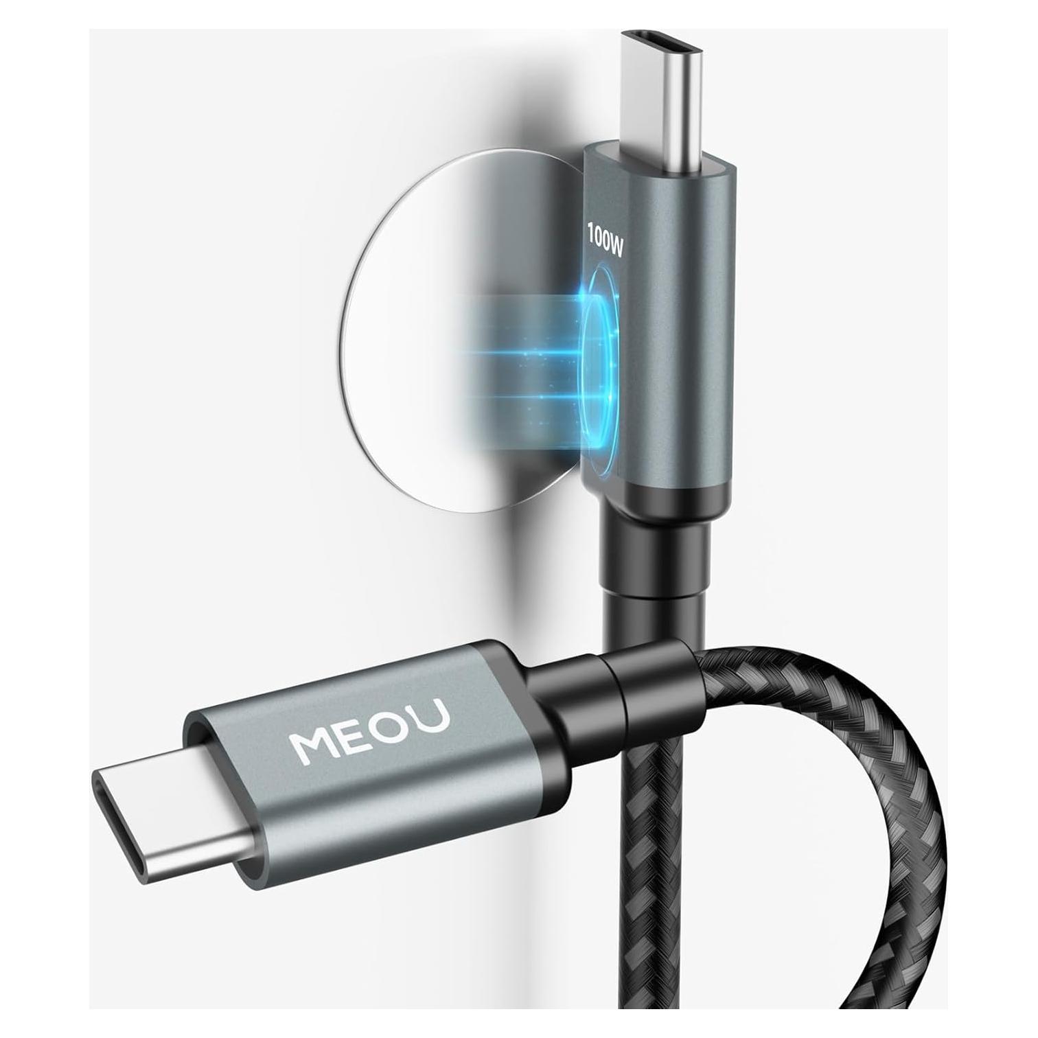 Cable USB C a USB C 1m MEOU Carga Rápida 100W Trenzado