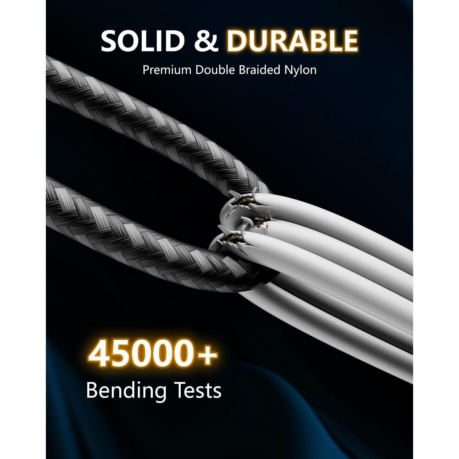 Cable USB C a USB C 1m MEOU Carga Rápida 100W Trenzado