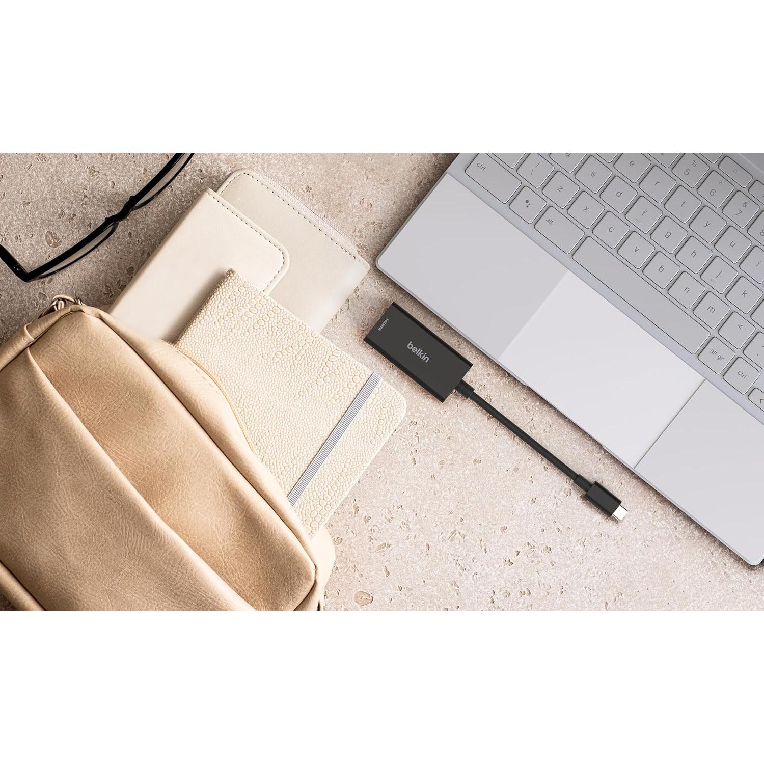 Adaptador USB-C a HDMI 2.1 Belkin 8K 60Hz 4K 144Hz Negro