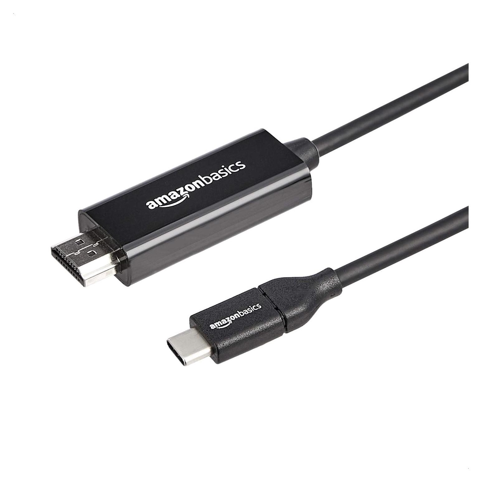 Adaptador USB-C a HDMI Amazon Basics 0.91m 4K 30Hz Negro