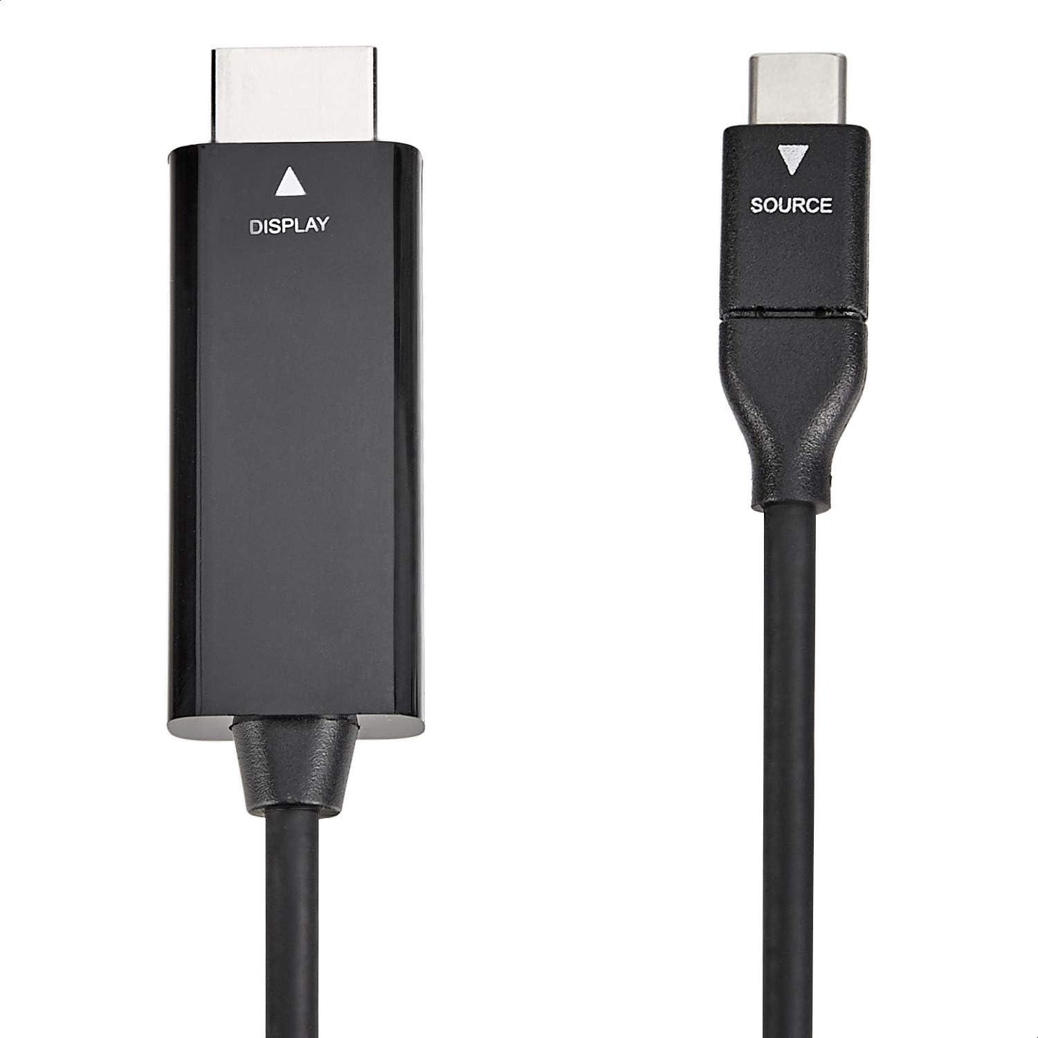 Adaptador USB-C a HDMI Amazon Basics 0.91m 4K 30Hz Negro