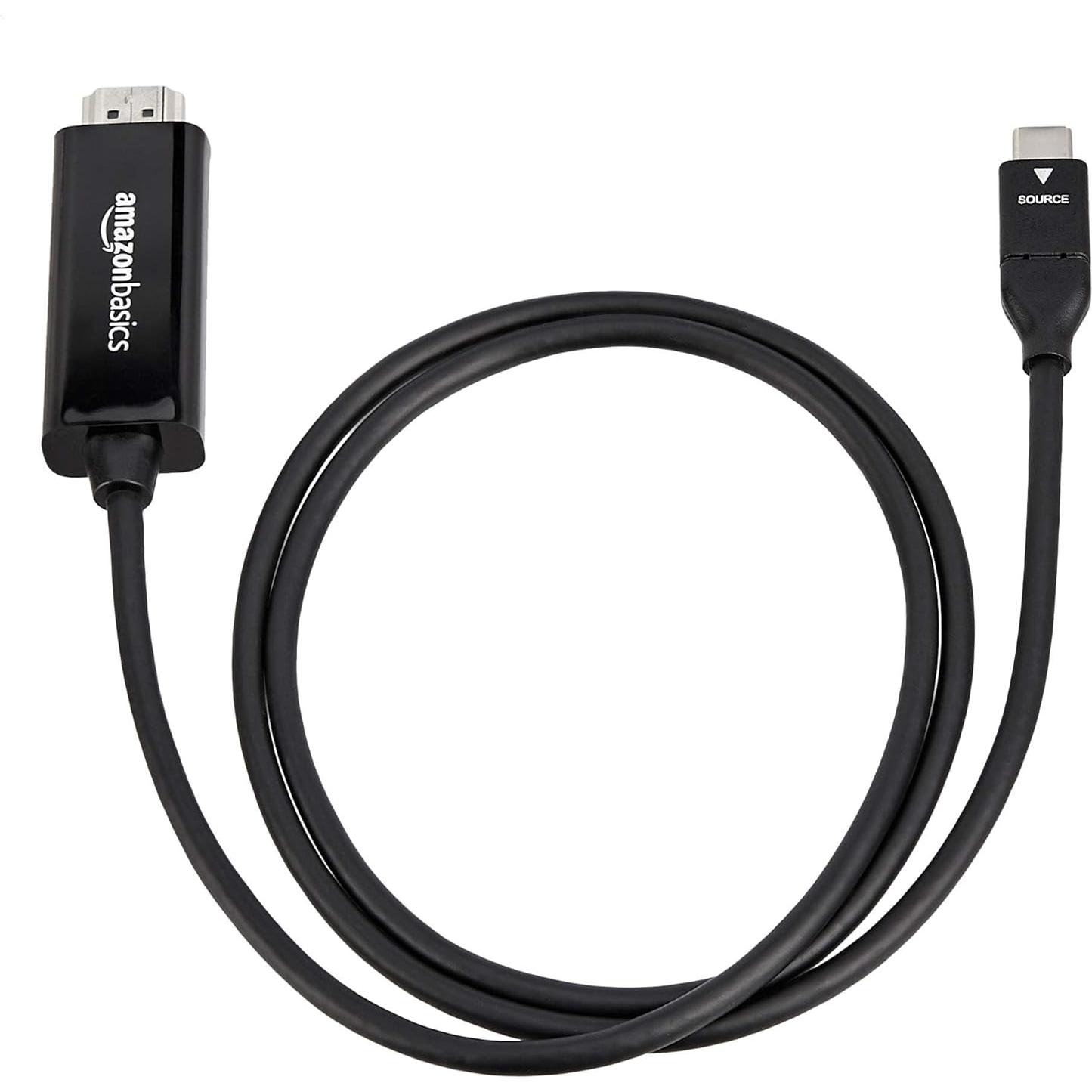 Adaptador USB-C a HDMI Amazon Basics 0.91m 4K 30Hz Negro