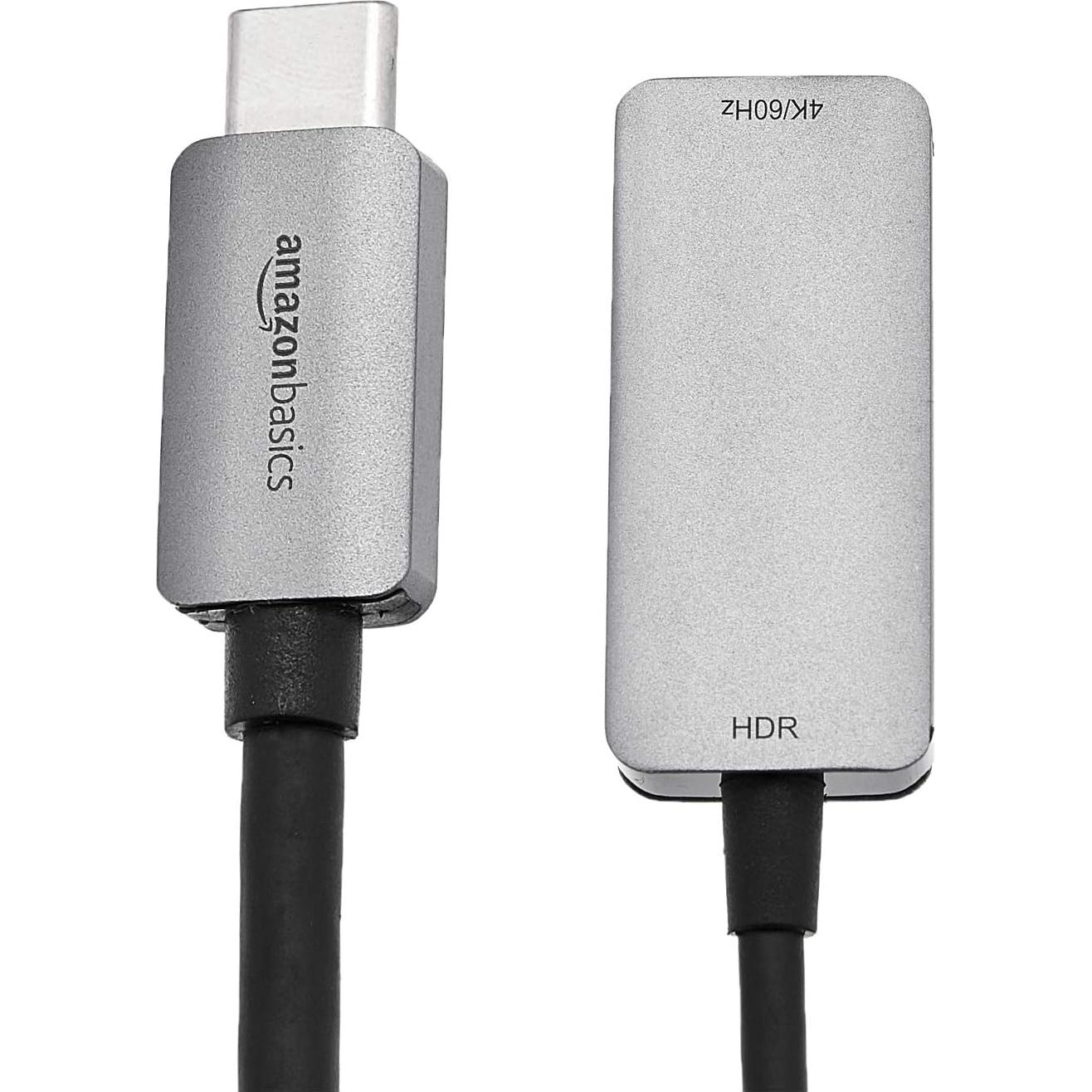 Adaptador USB-C 3.1 a HDMI 4K Amazon Basics Gris