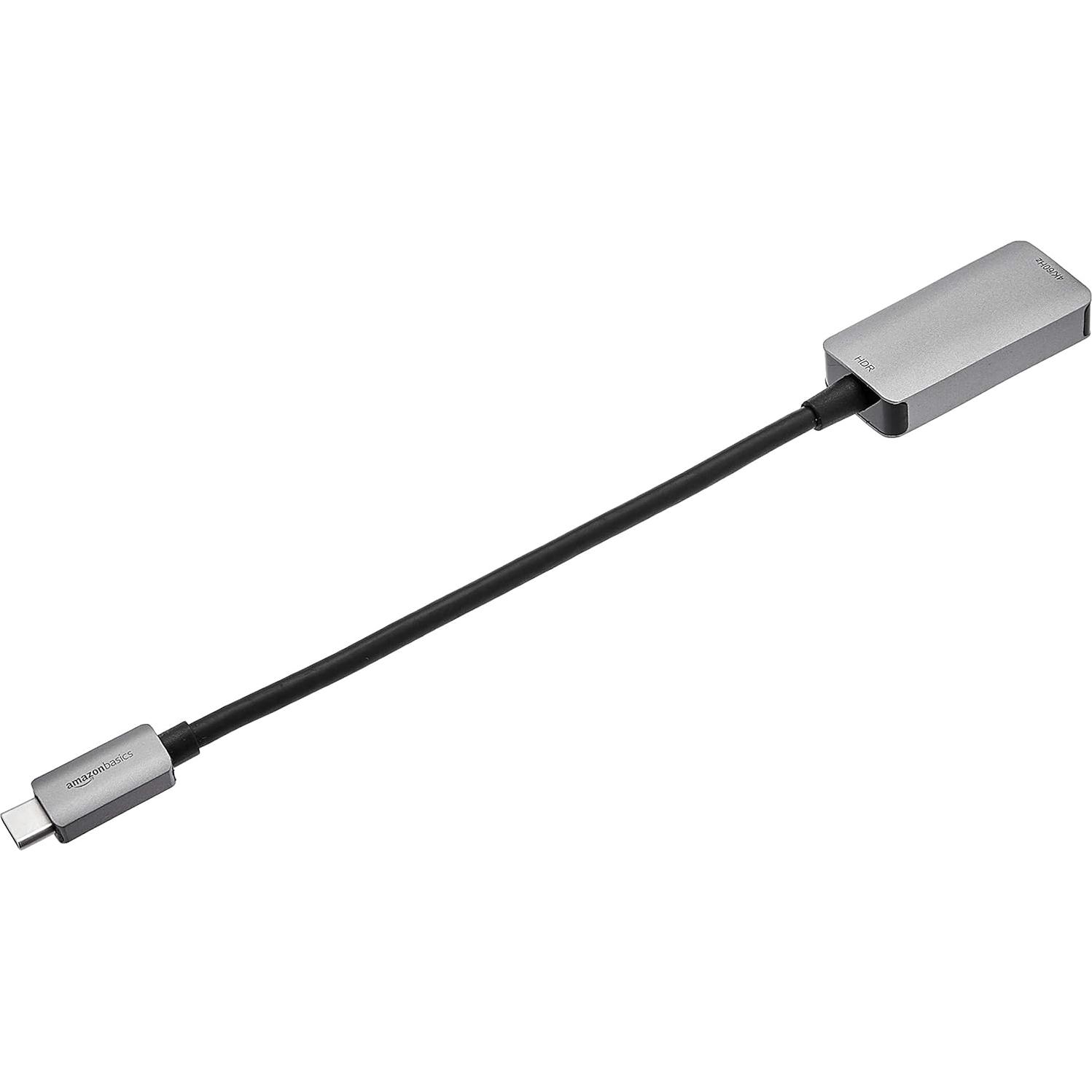 Adaptador USB-C 3.1 a HDMI 4K Amazon Basics Gris