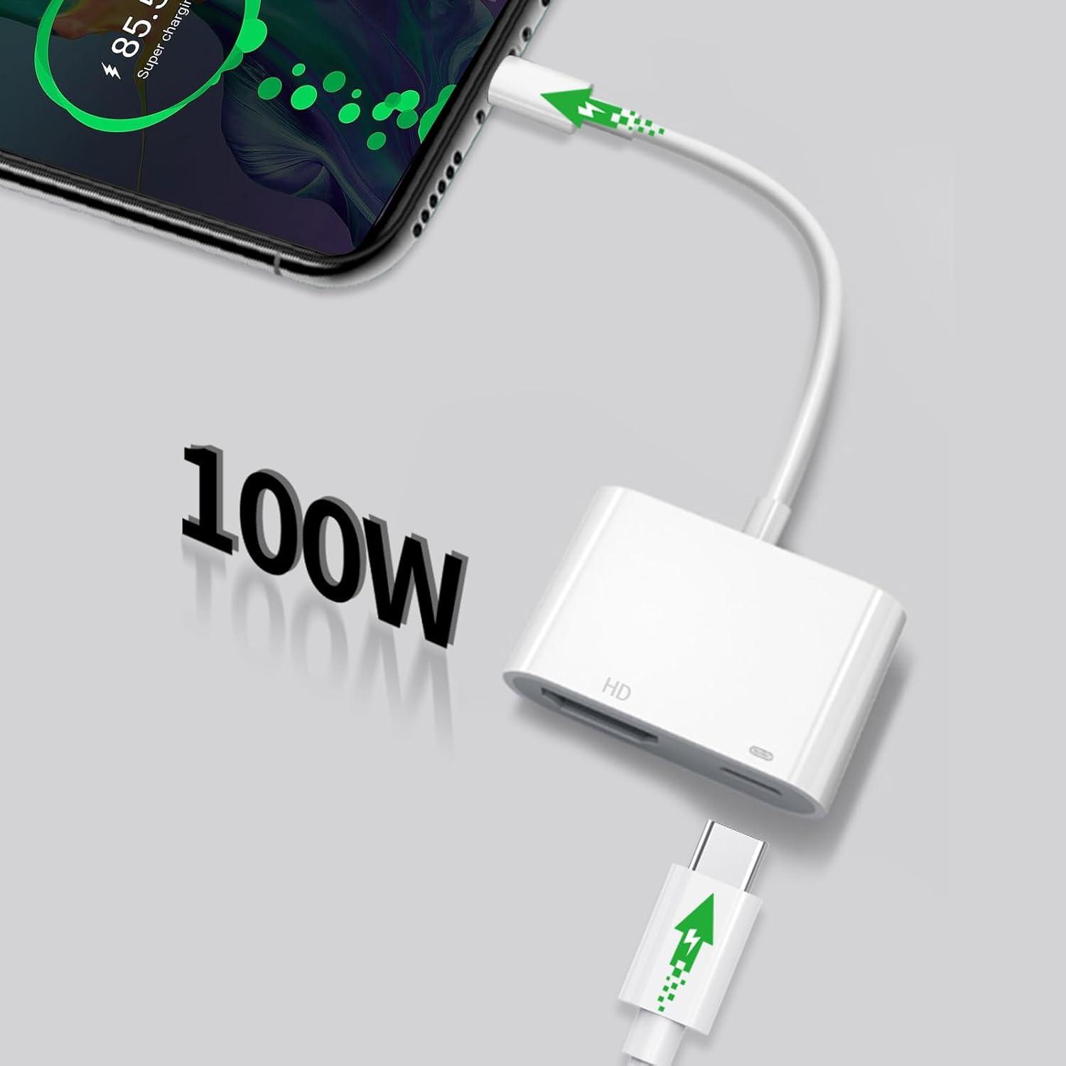 Adaptador USB C a HDMI AIRSKY 4K 60Hz con Carga Rápida 100W