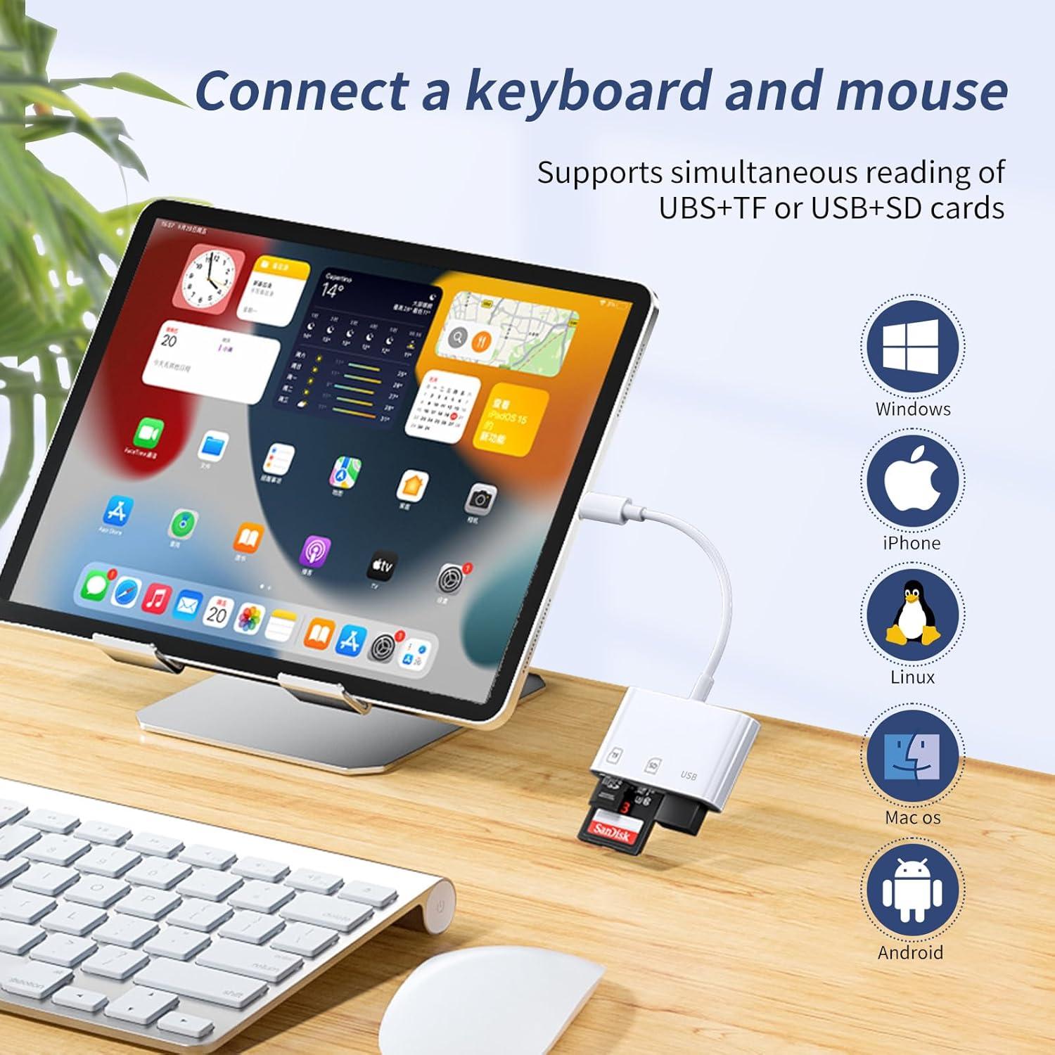 Lector de Tarjetas SD USB C ROÉKO A020 para iPhone 15/16