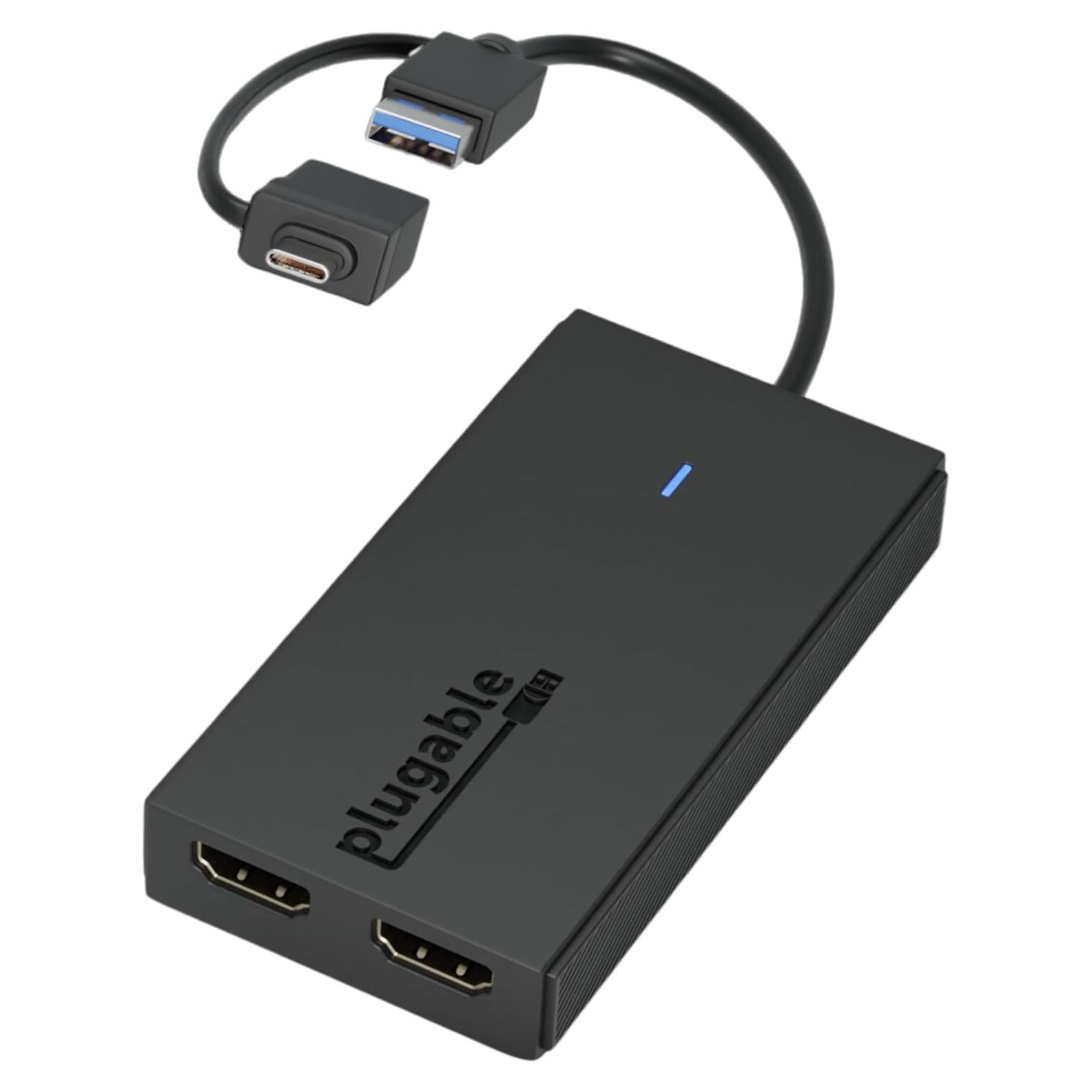 Adaptador Doble Monitor Plugable UGA-HDMI-2S USB-C a HDMI