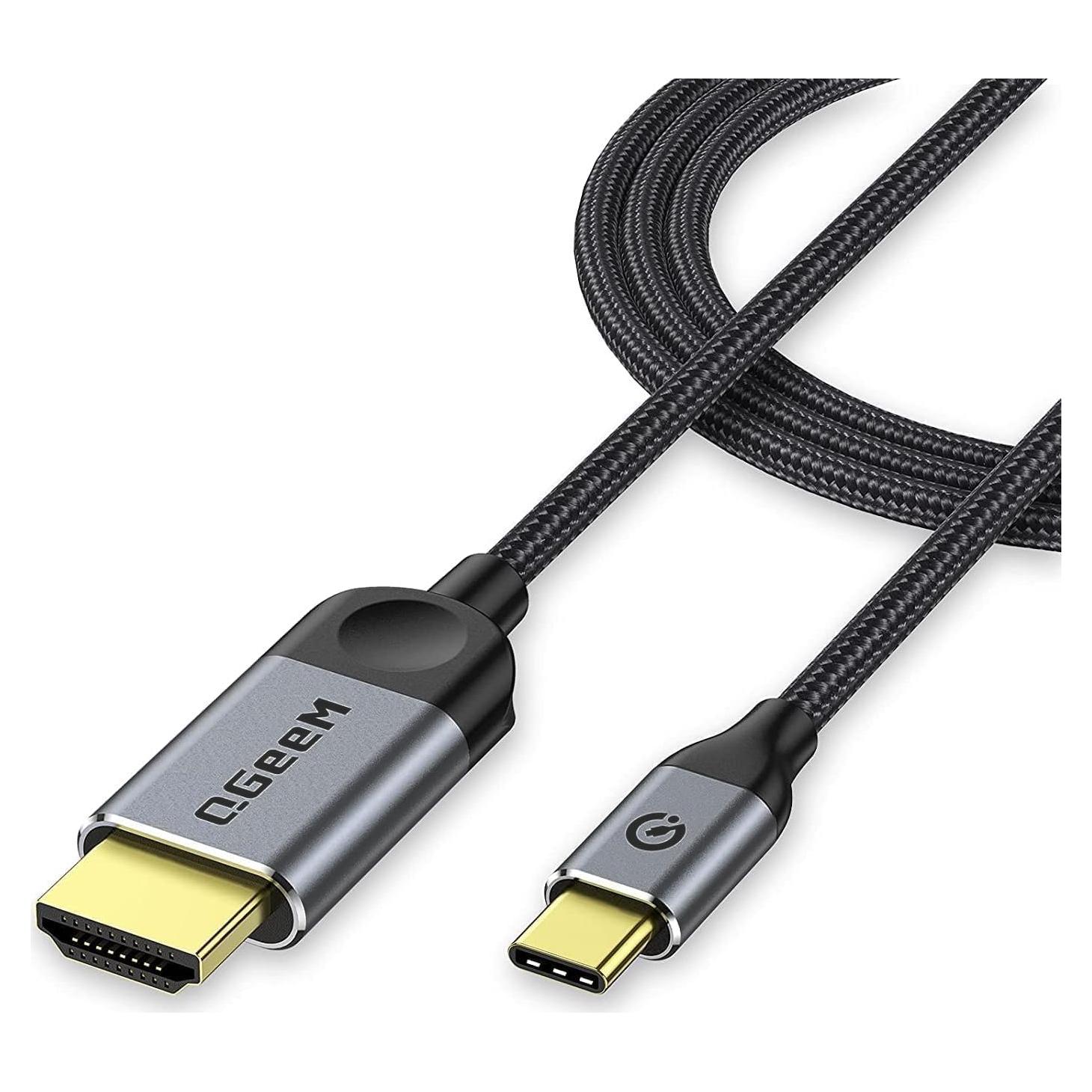 Adaptador HDMI USB C QGeeM 1.83m 4K Compatible MacBook y Galaxy
