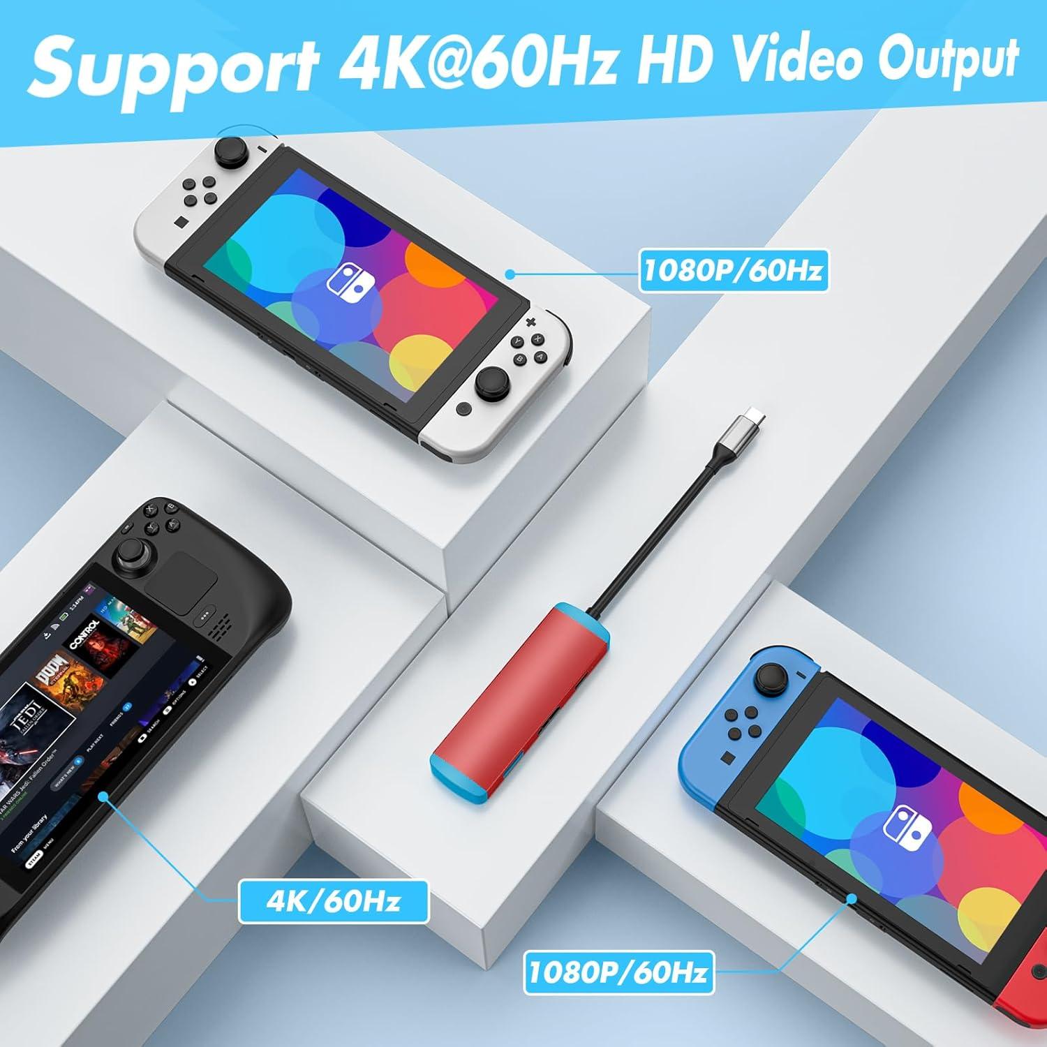 Adaptador USB C a HDMI 4K RuntoGOL para Switch y Steam Deck