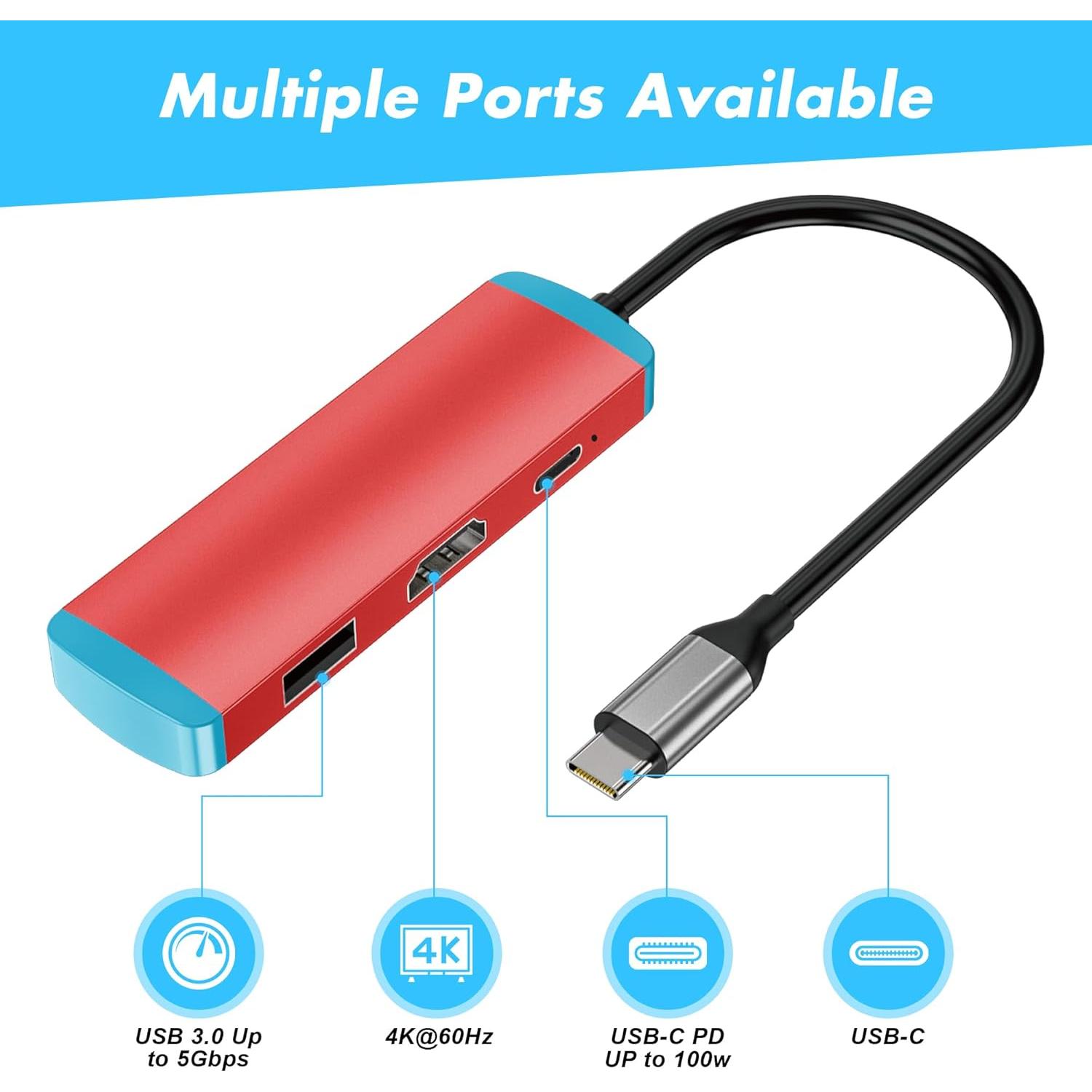 Adaptador USB C a HDMI 4K RuntoGOL para Switch y Steam Deck