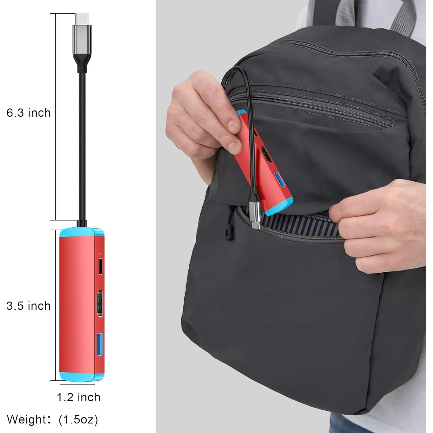 Adaptador USB C a HDMI 4K RuntoGOL para Switch y Steam Deck