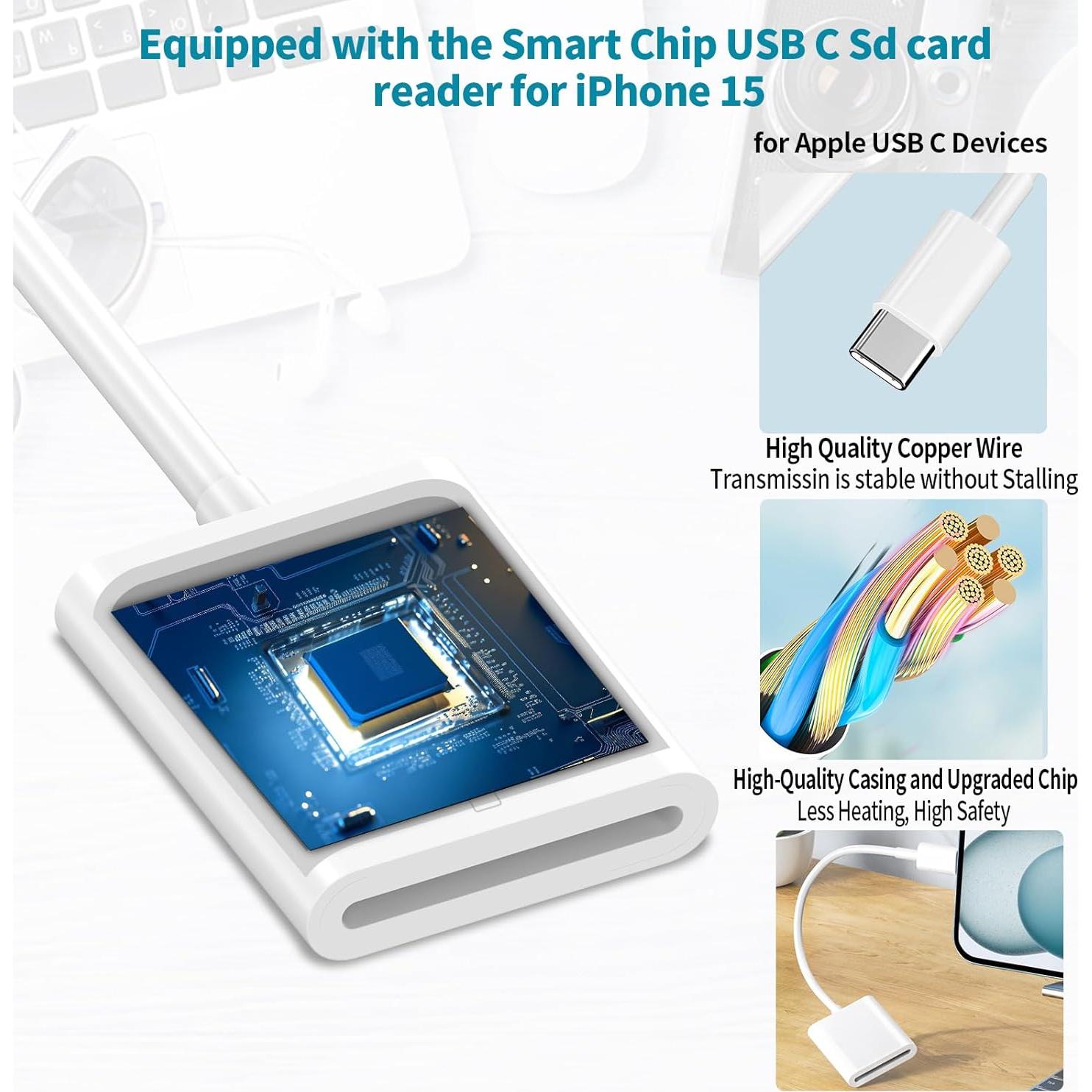 Lector de Tarjetas SD USB C Belcompany para iPhone 15/16