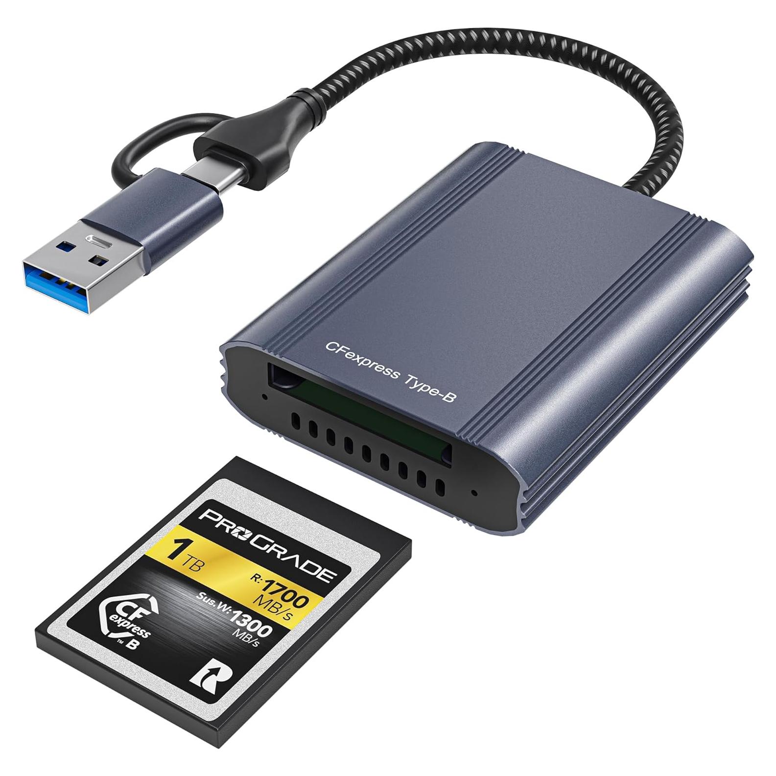 Lector de tarjetas CFexpress Tipo B Bawanfa Plus USB 3.2 10Gbps