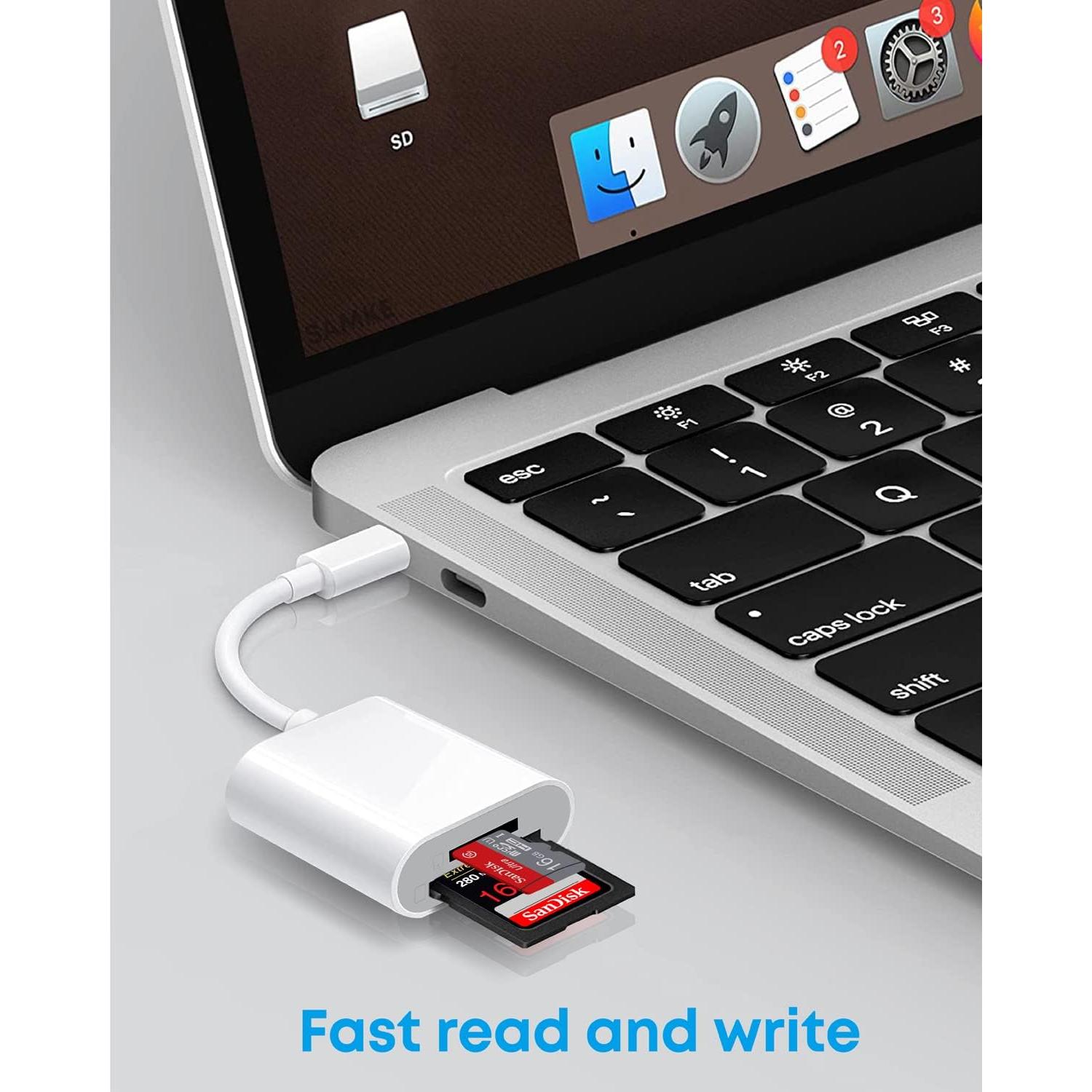 Lector de Tarjetas SD USB-C SAMKE 2 Puertos Alta Velocidad