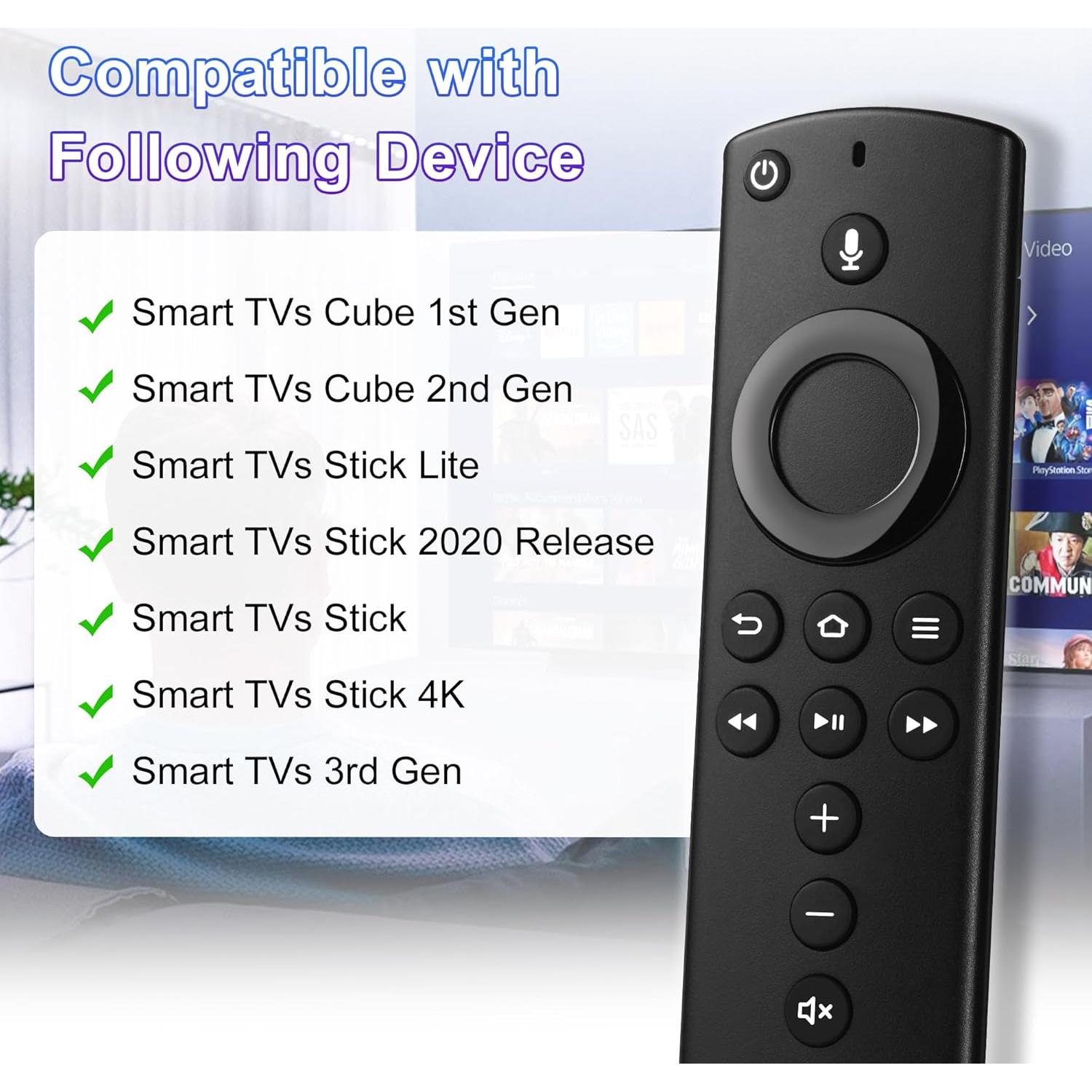 Control Remoto Reemplazo PUPINGPIG para Fire TV 3ra Gen con Voz