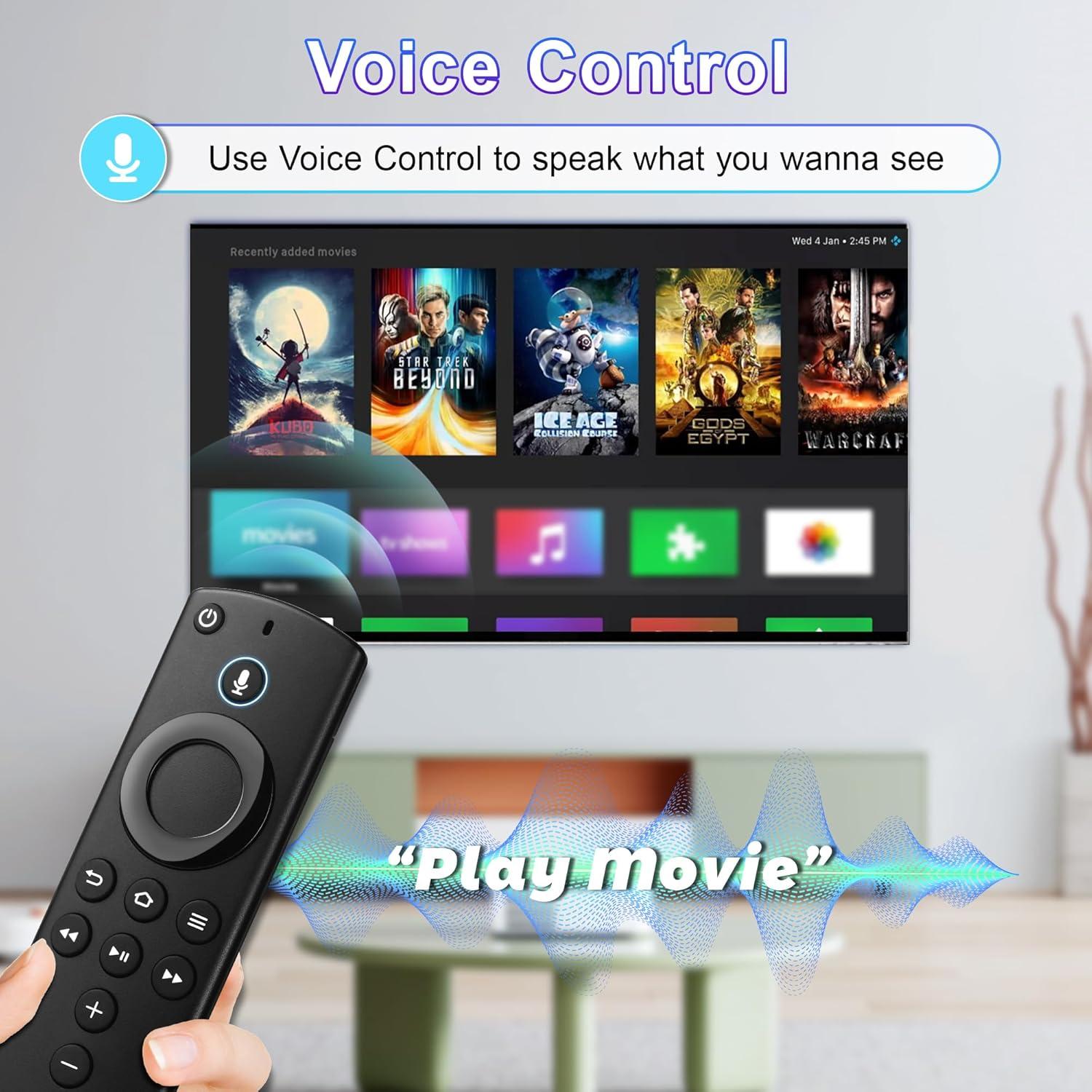 Control Remoto Reemplazo PUPINGPIG para Fire TV 3ra Gen con Voz