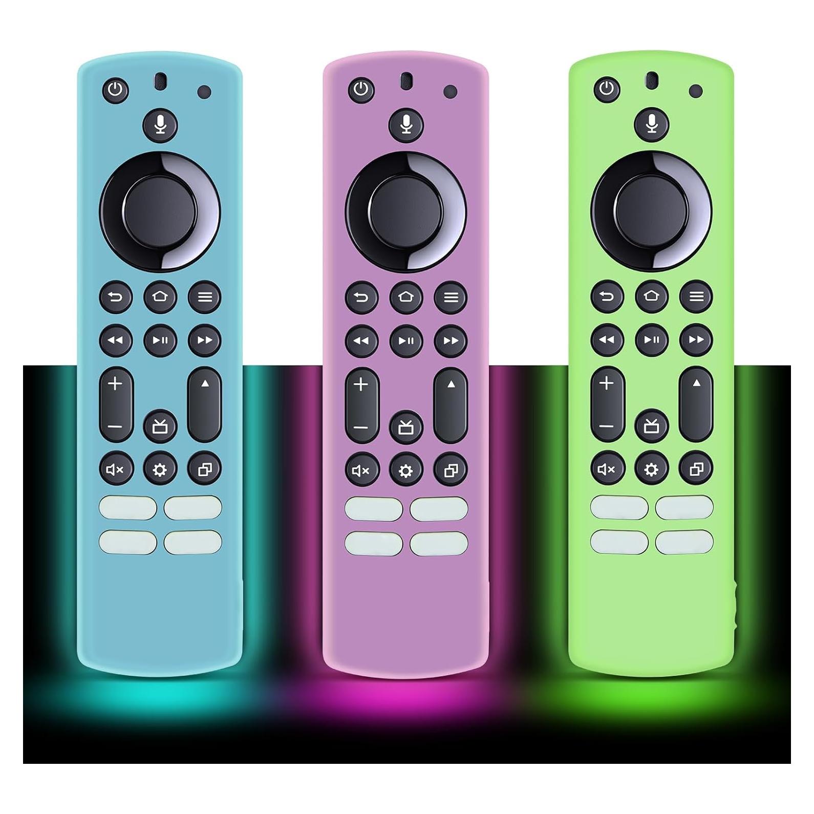 Funda Remota Brillante Silicona para FireTV Toshiba/Insignia 2021 - 3 Pack