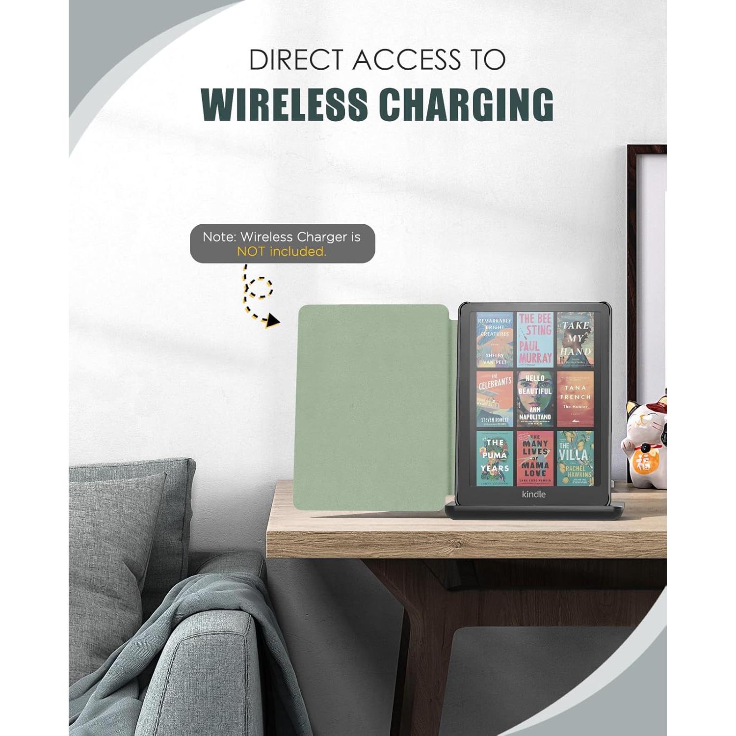 Funda MoKo para Kindle Paperwhite 2024 - Celadón, ligera y delgada