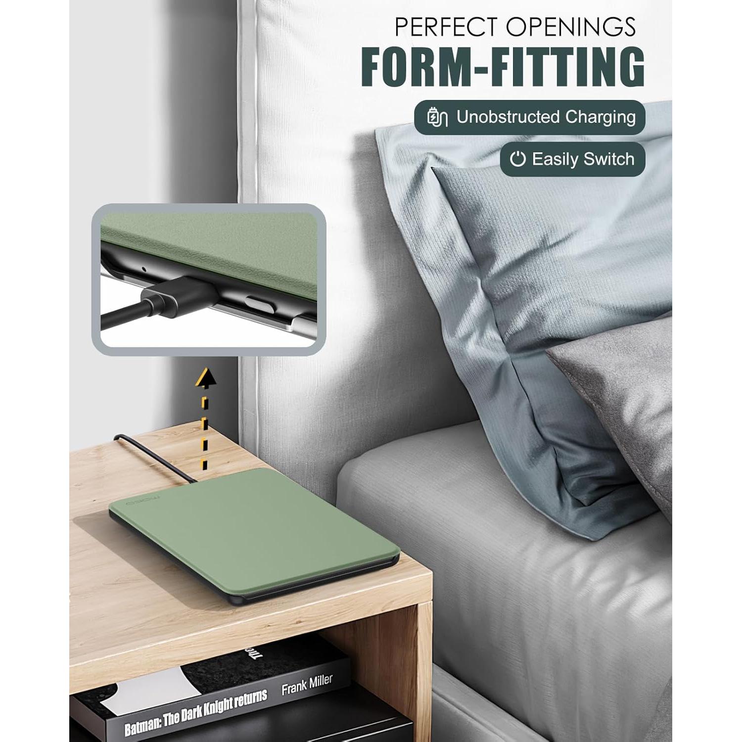 Funda MoKo para Kindle Paperwhite 2024 - Celadón, ligera y delgada