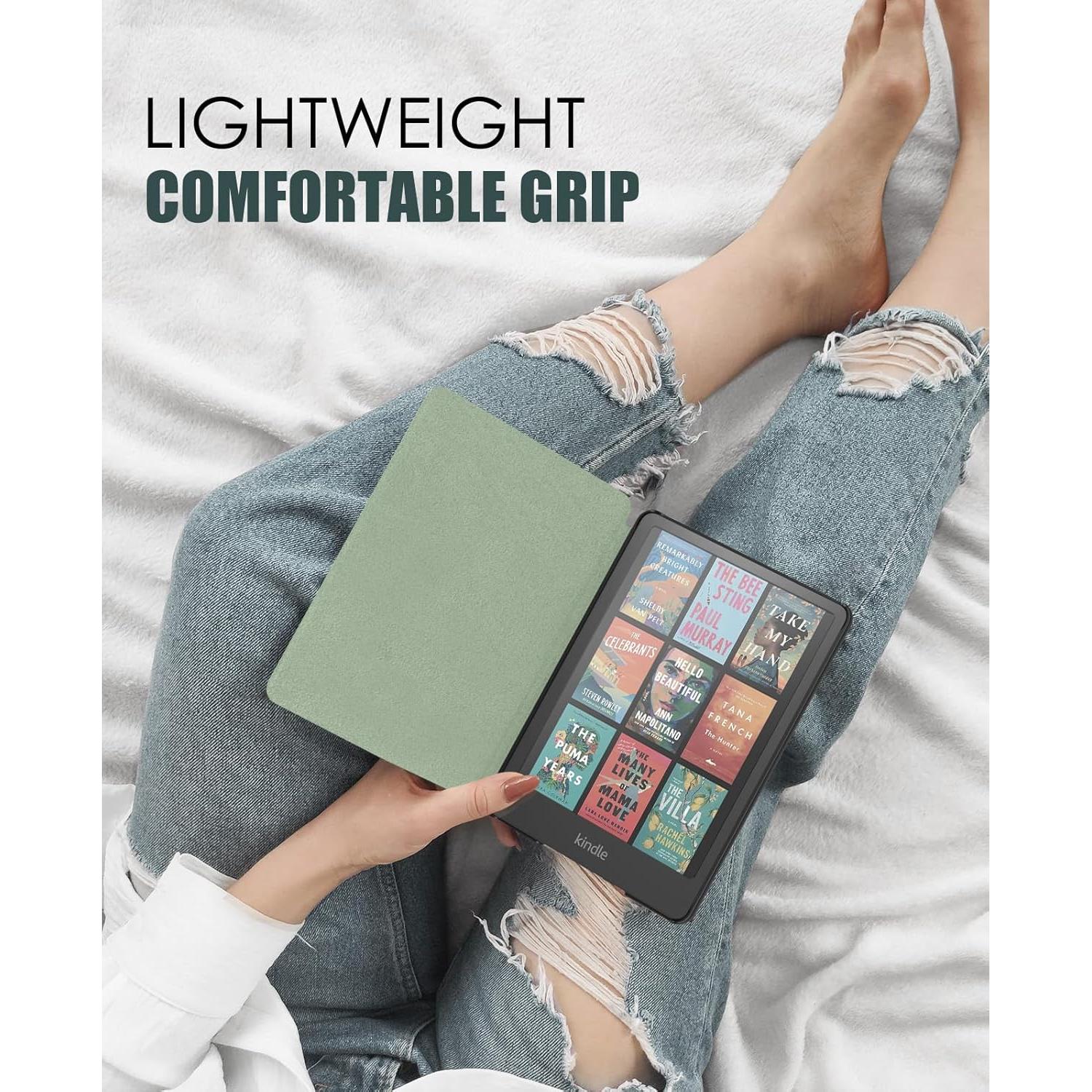 Funda MoKo para Kindle Paperwhite 2024 - Celadón, ligera y delgada