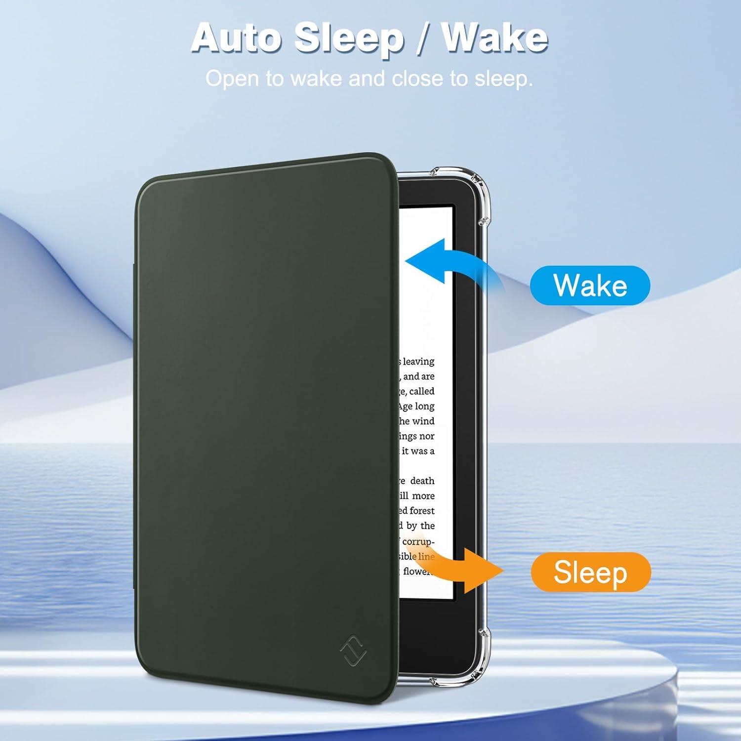 Funda Slim Fintie para Kindle 6" 11ª Gen 2024/2022 Verde Alpino