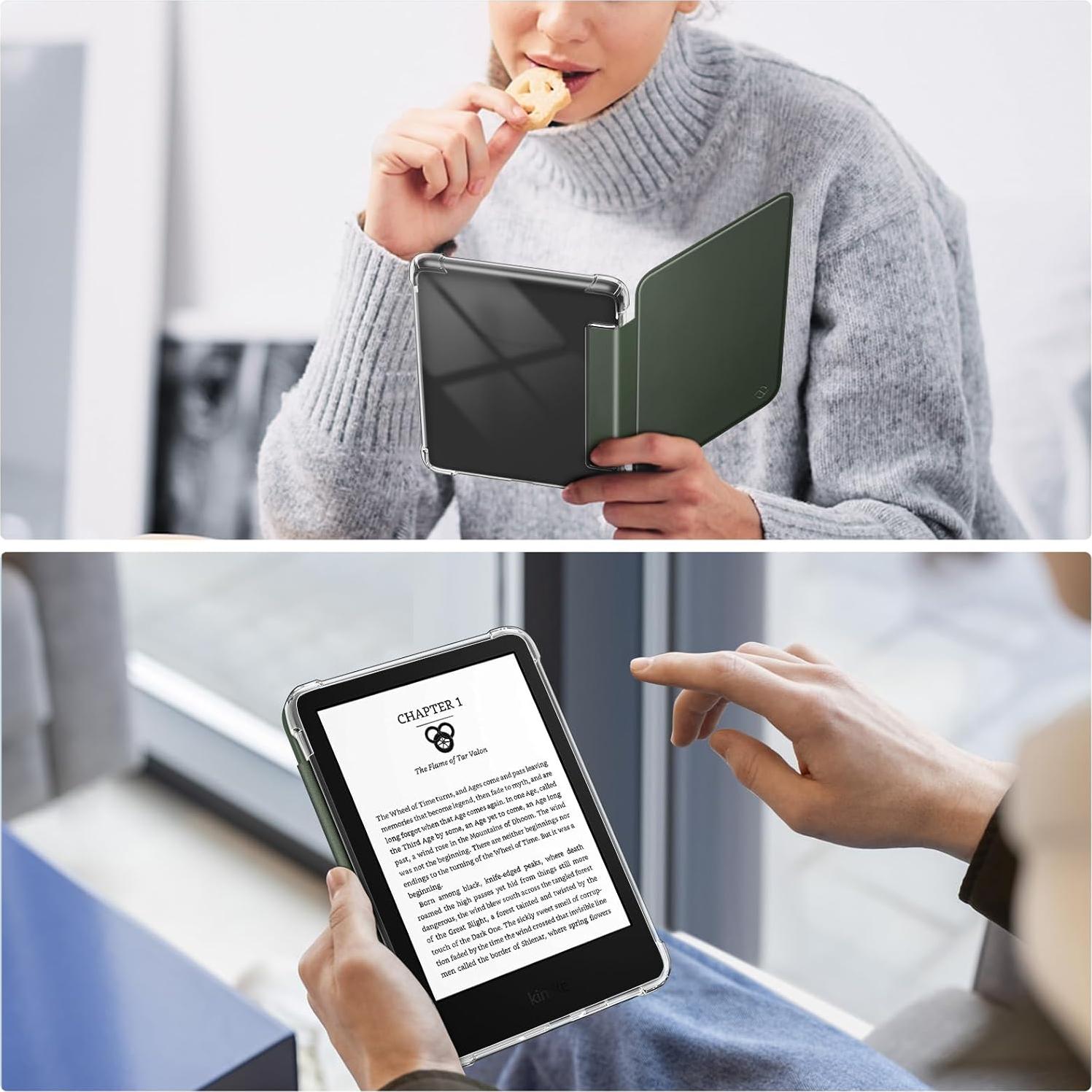 Funda Slim Fintie para Kindle 6" 11ª Gen 2024/2022 Verde Alpino