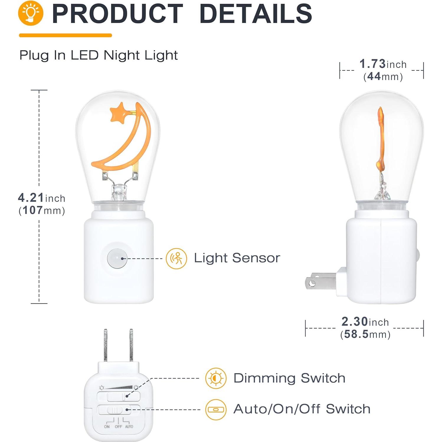 Luz Nocturna LED LUMILECT S14 Regulable con Sensor 1W