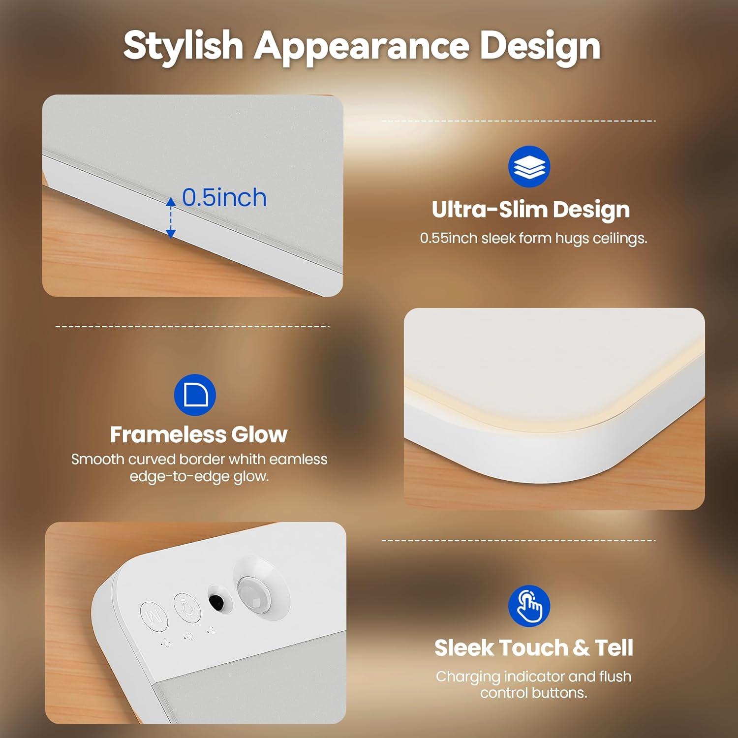 Luz de Techo KINDEEP con Sensor de Movimiento 19.8cm