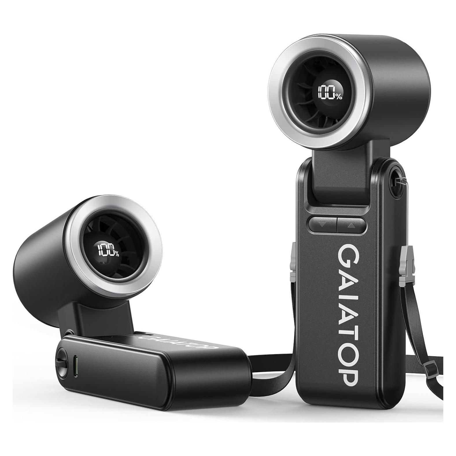 Ventilador Portátil Gaiatop Mini 6 Velocidades Plegable LED