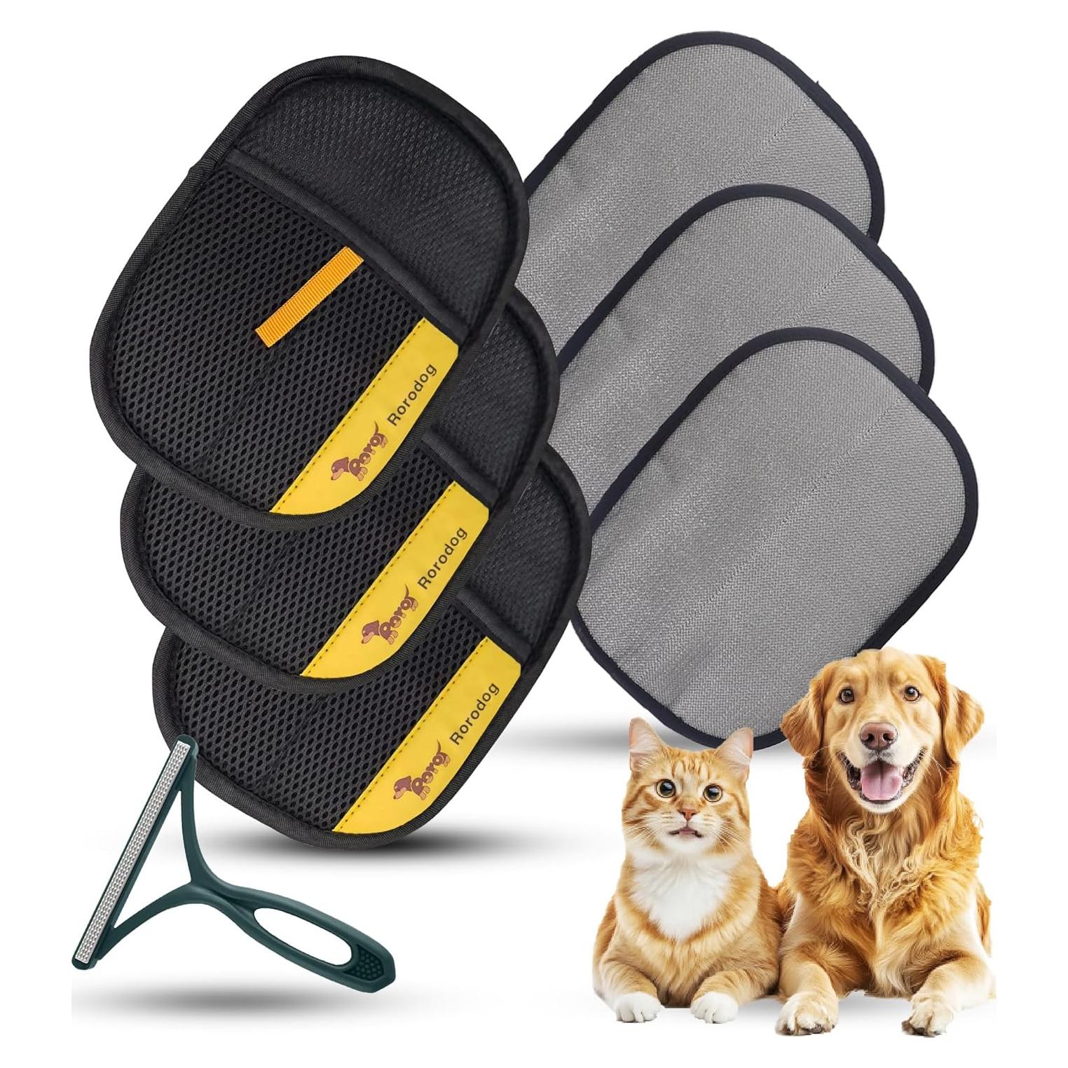 Set de 3 Guantes Removedores de Pelo de Mascotas Rorodog