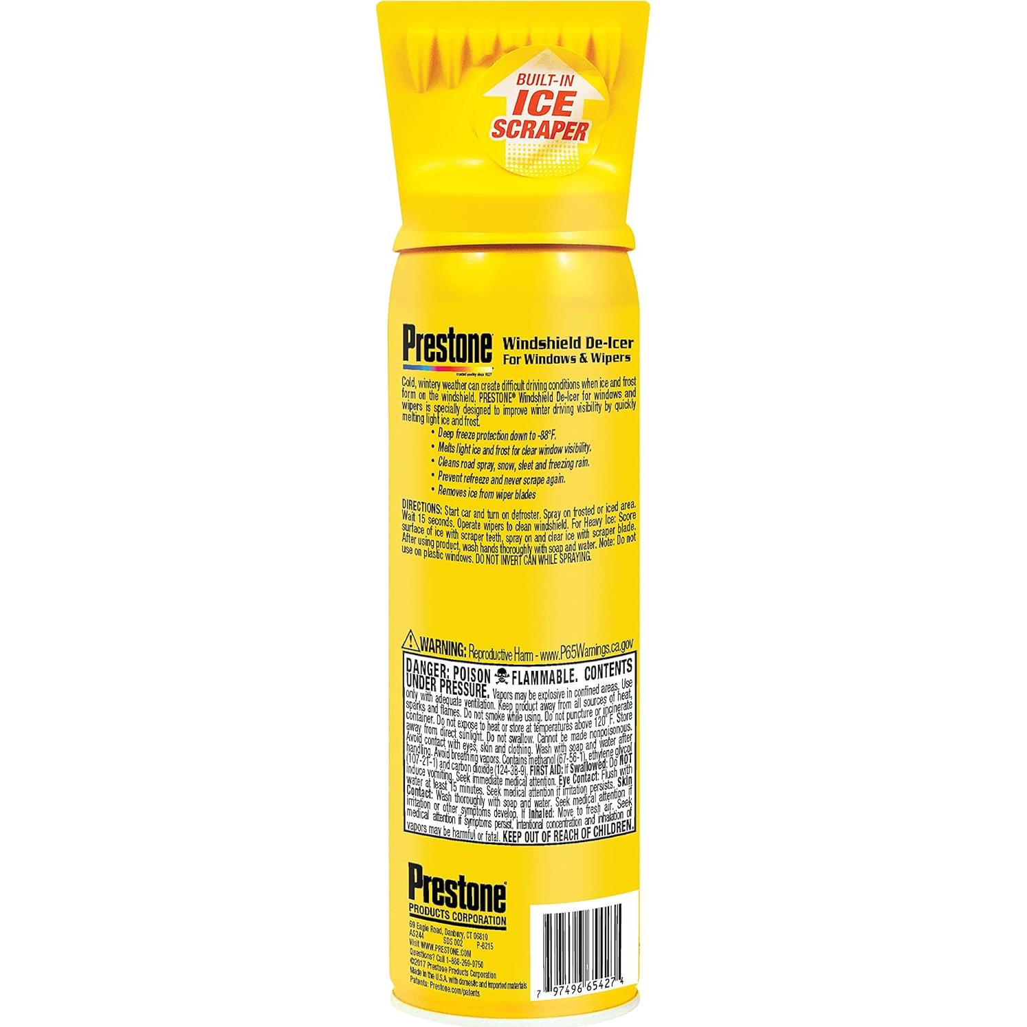 Descongelante para Parabrisas Prestone AS244, 6 Aerosoles 500ml