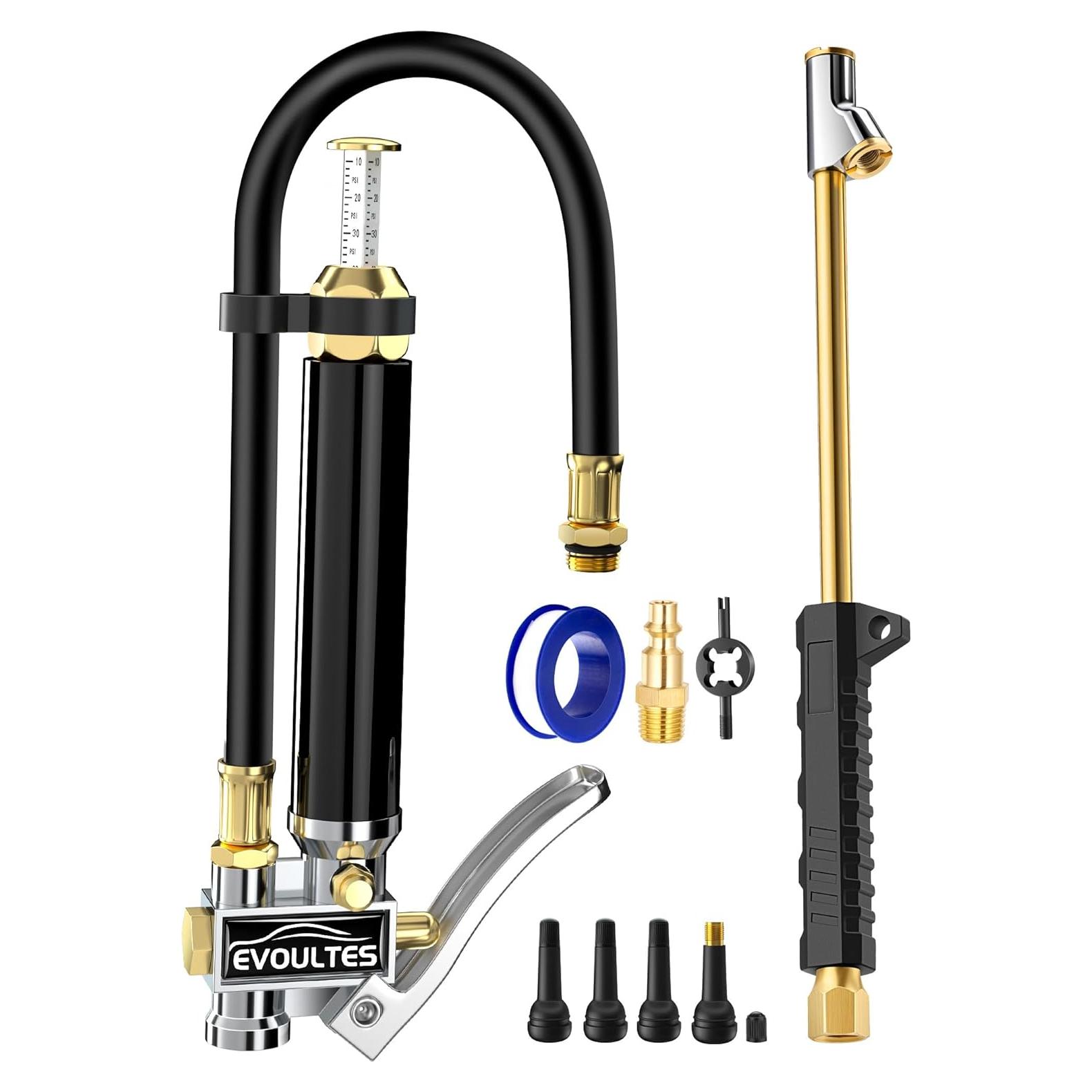 Manómetro de presión EVOULTES con inflador 10-120 PSI 69.85 cm