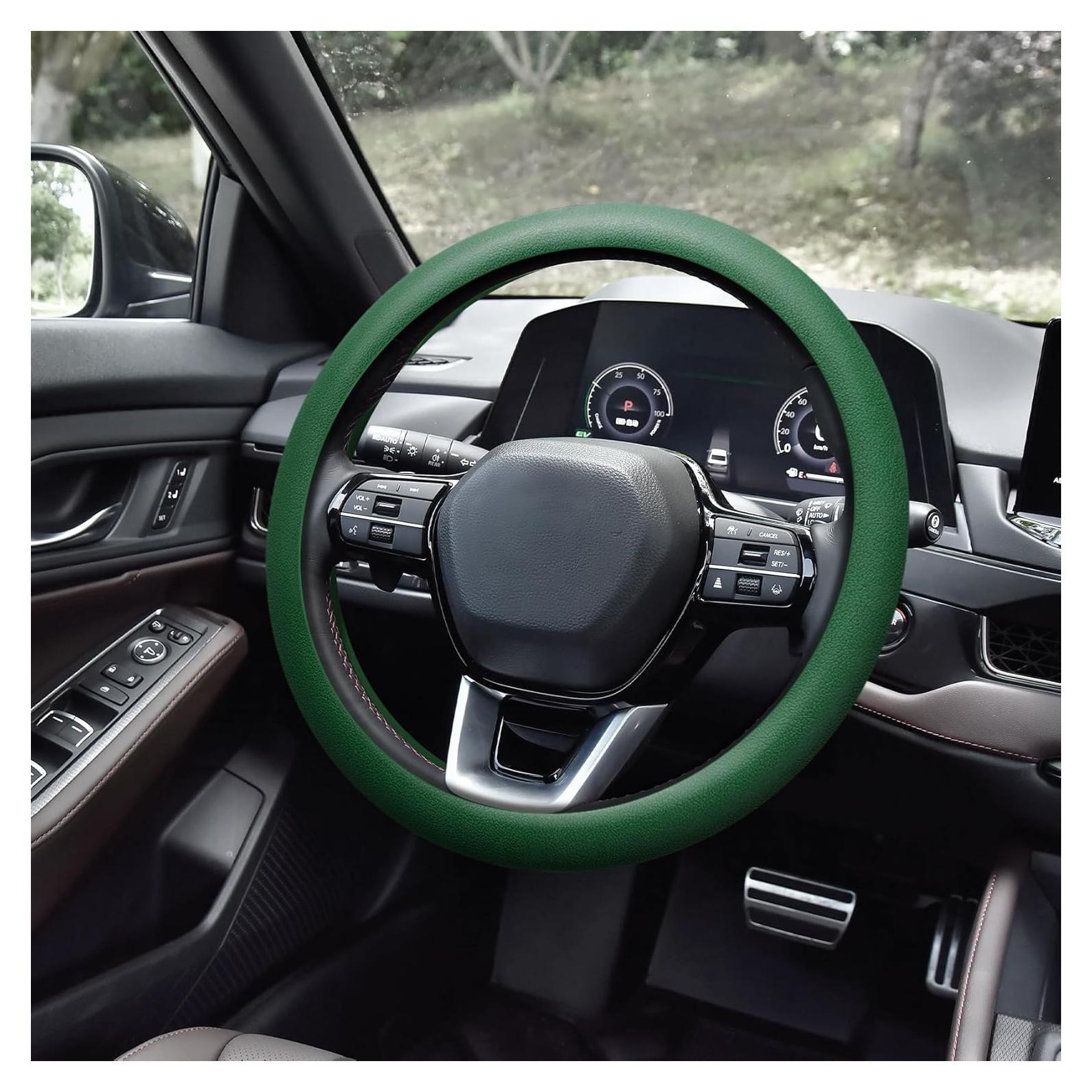 Funda de Volante de Silicona DWARFOO 33-38 cm Verde Oscuro