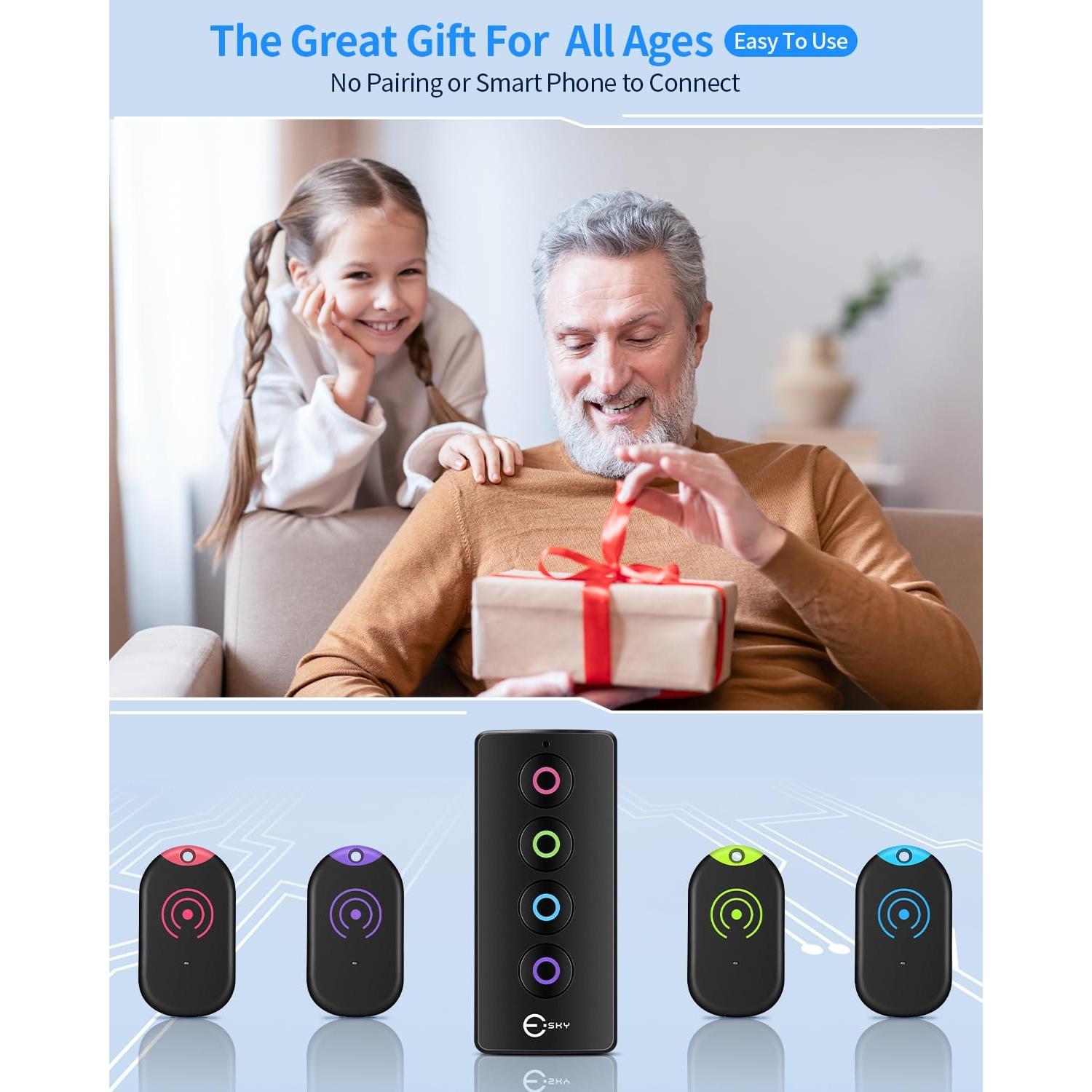 Localizador de Llaves Esky Ultra Delgado 4 Receptores 80dB