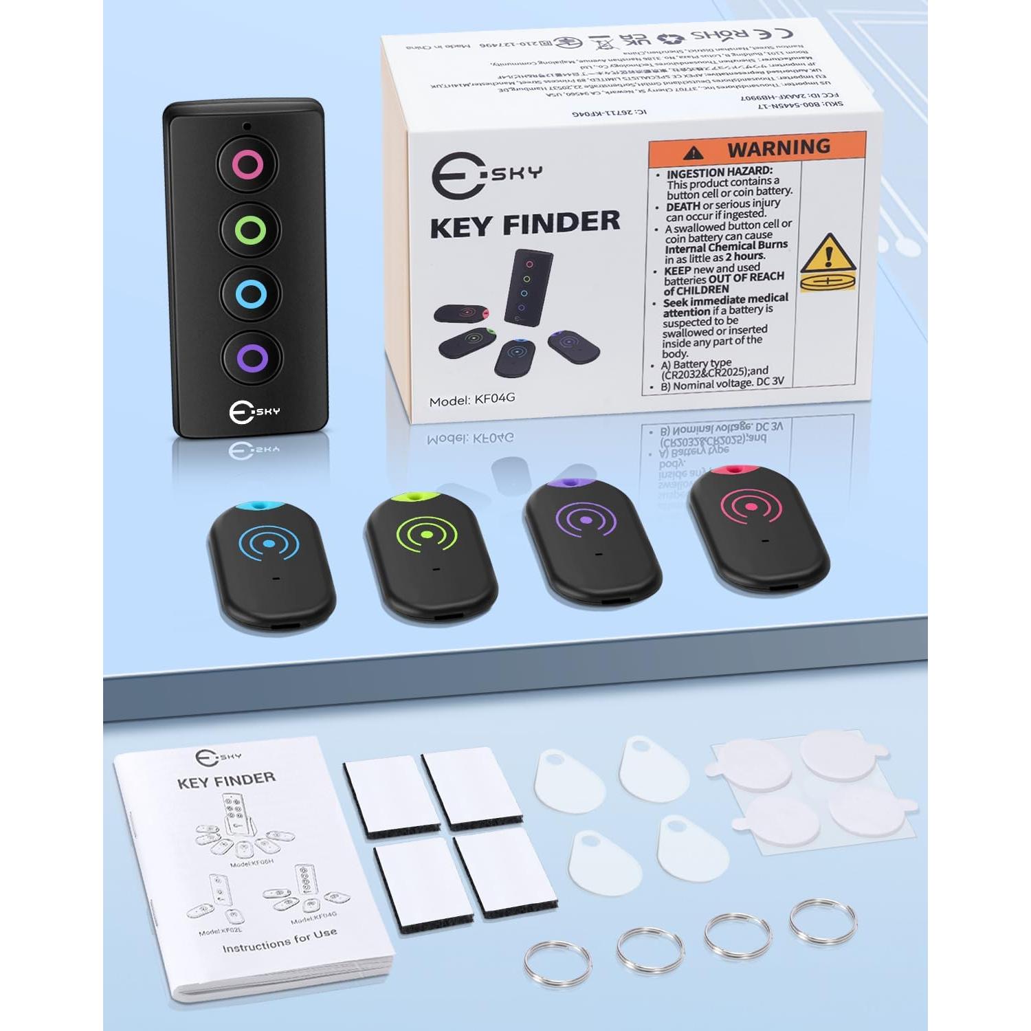 Localizador de Llaves Esky Ultra Delgado 4 Receptores 80dB