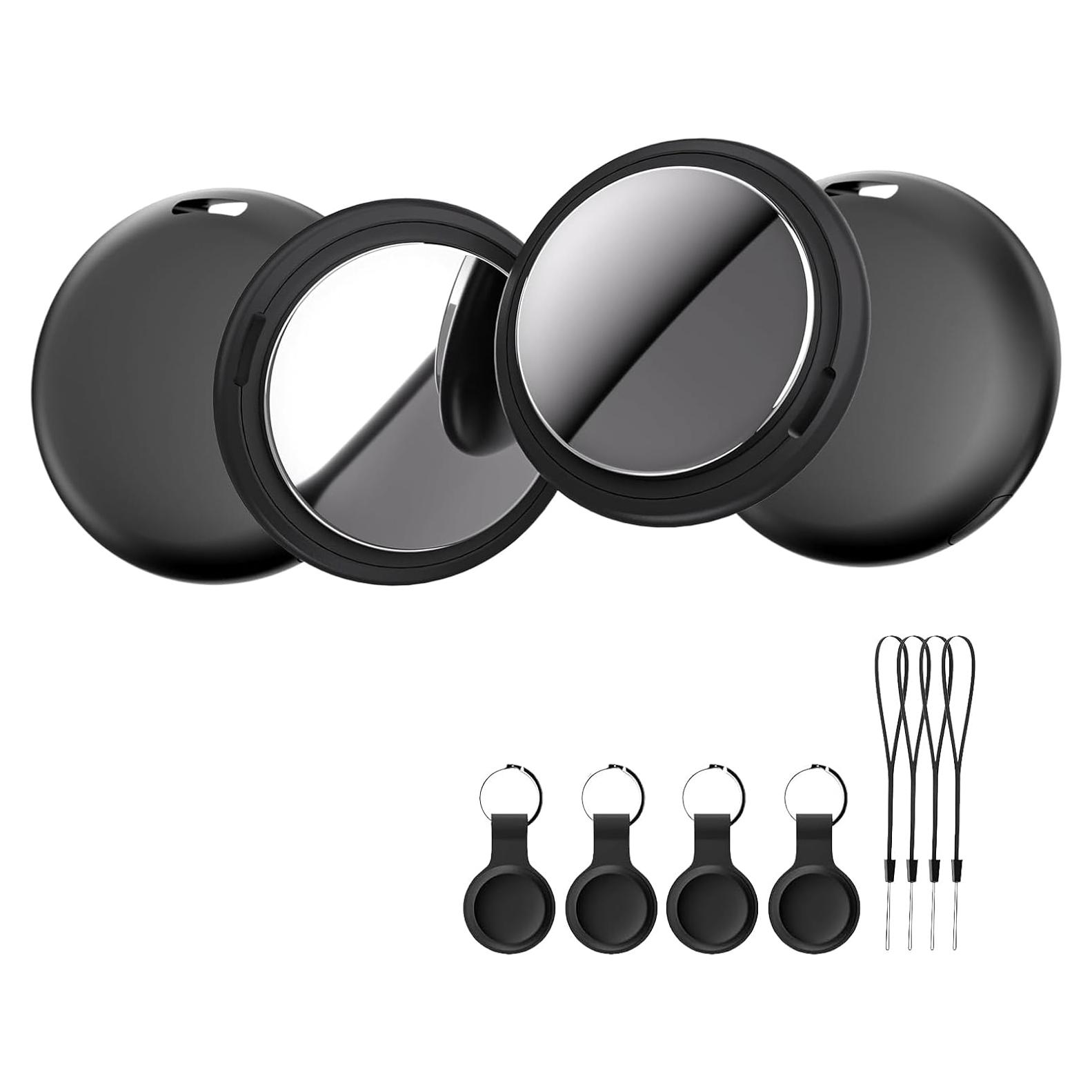 Etiquetas Rastreador Inteligente HYZUITDB 4 Paquete iOS Bluetooth Negro