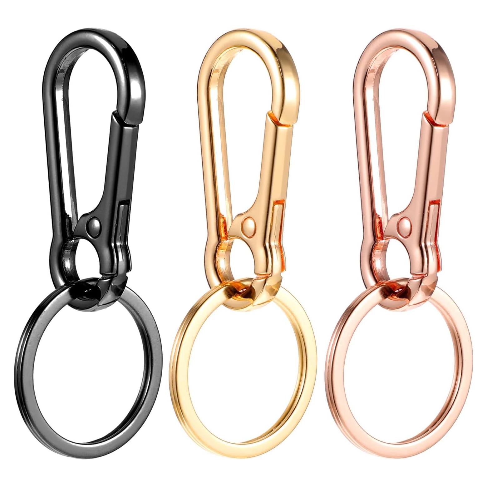 Ganchos para llaveros Mabor 3 Piezas Aleación Zinc Negro/Dorado/Rosa