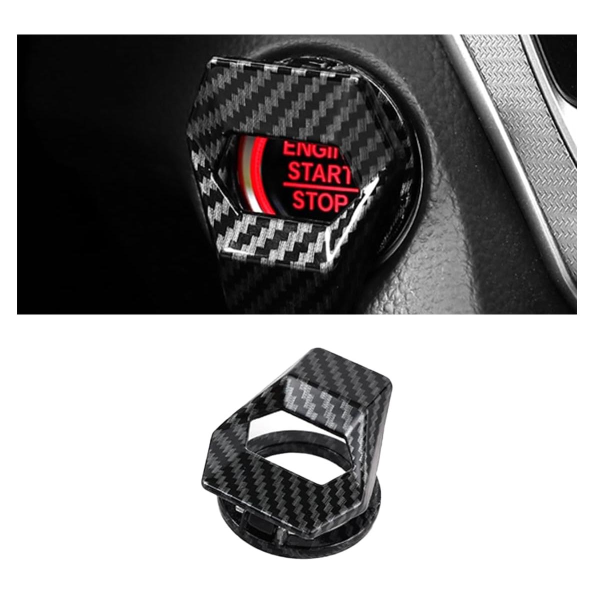 Cubierta de Botón de Inicio/Parada GLSOWEE Fibra de Carbono