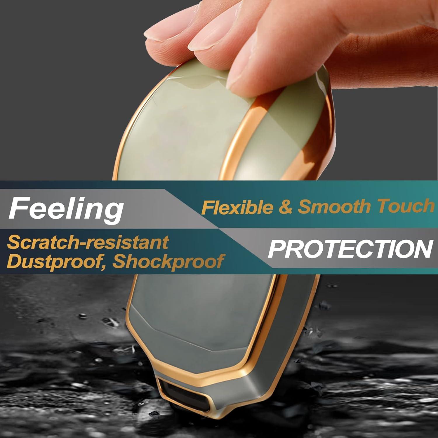 Cubierta de llavero FEYOUN para VW Atlas Golf Jetta 3 botones