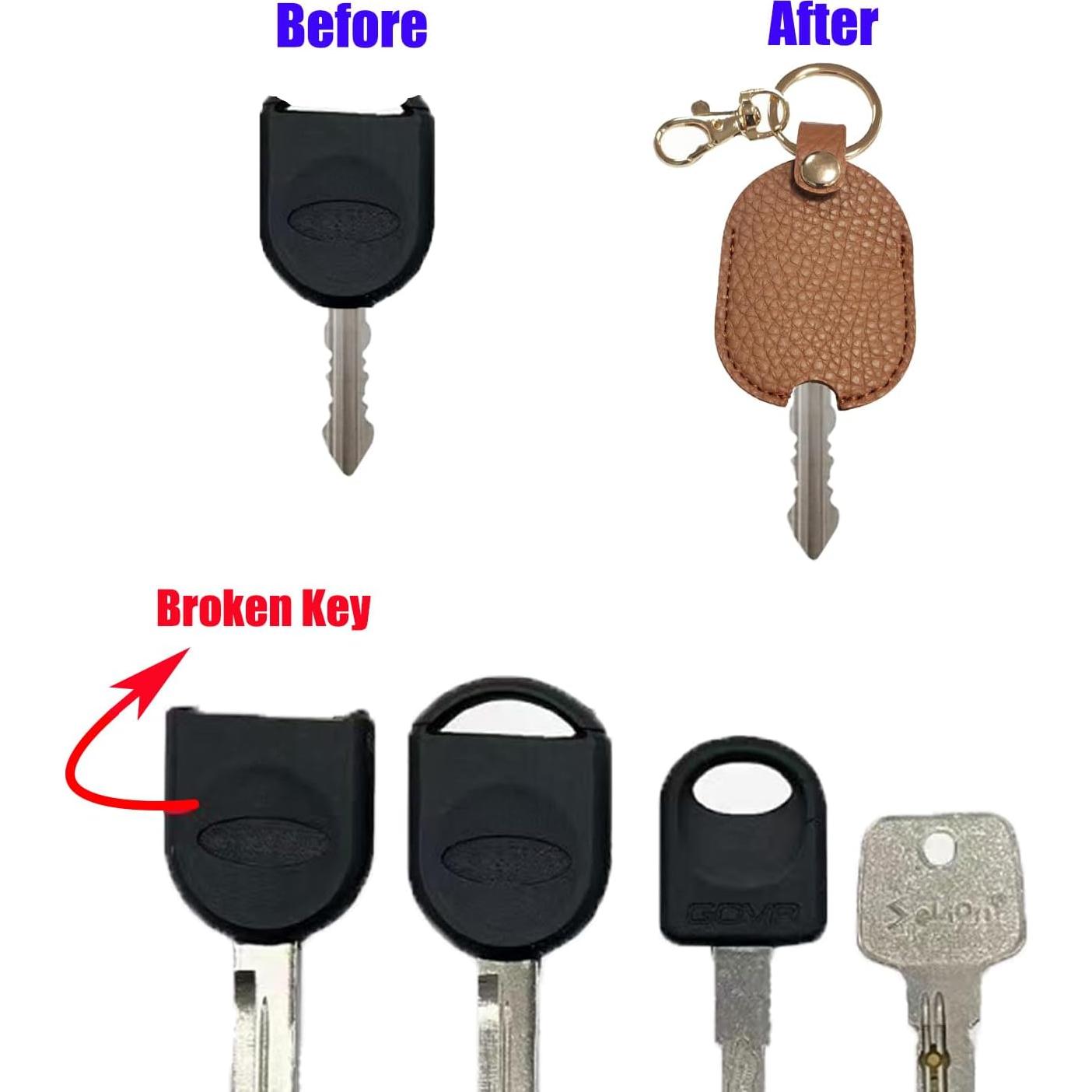 Fundas de Cuero para Llaves de Autos Rotos - Protector Universal
